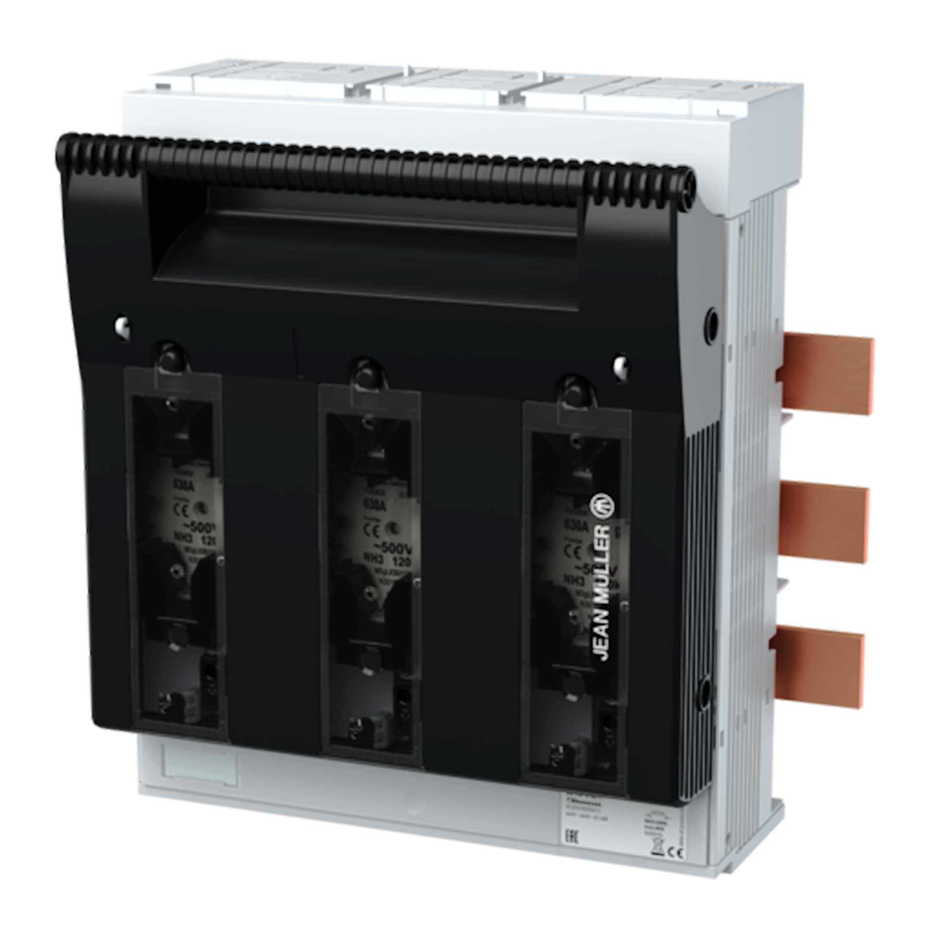 NH fuse switch-disconnector size 3, 3P, max. 630A, KETO-3-3/60/AOU/F M10 (busbar system) NH fuse switch-disconnector size 3, 3P, max. 630A, KETO-3-3/60/AOU/F M10 (busbar system)