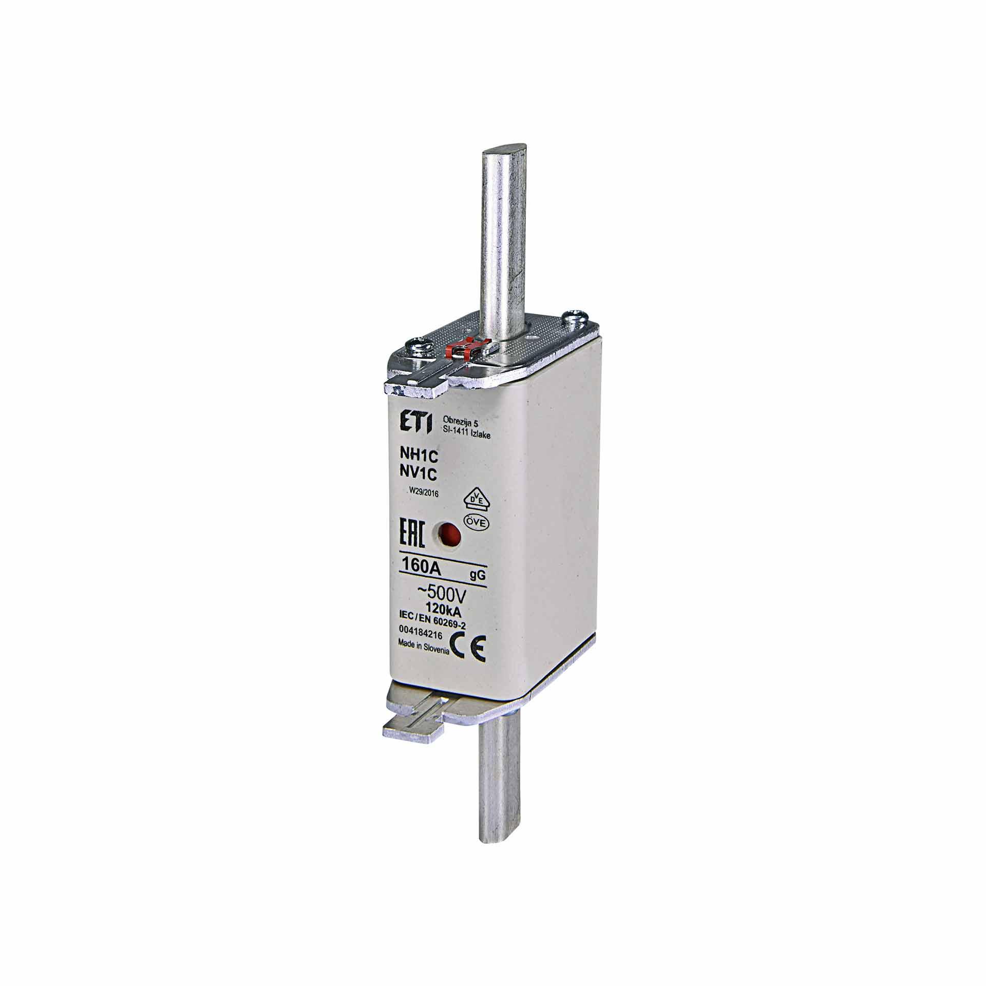 Fusibile NH taglia 1 160A, caratteristica gL-gG 500V Fusibile NH taglia 1 160A, caratteristica gL-gG 500V