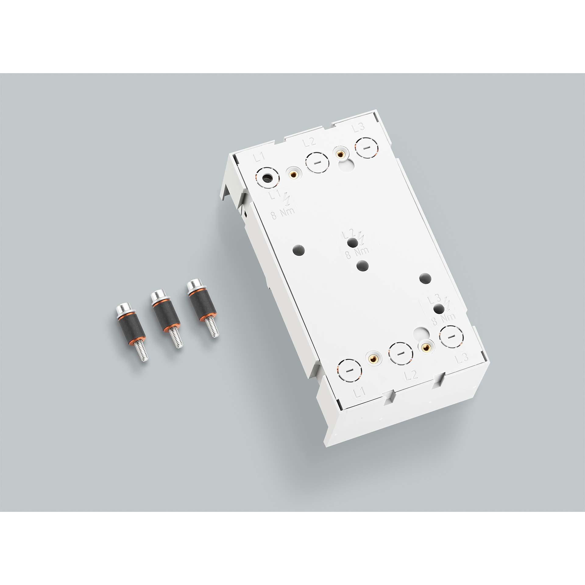 Adattatore sbarra 3P 250A, incl. connettore CU, 105x190mm, per ABB Tmax XT4, Allen-Bradley 140G-J