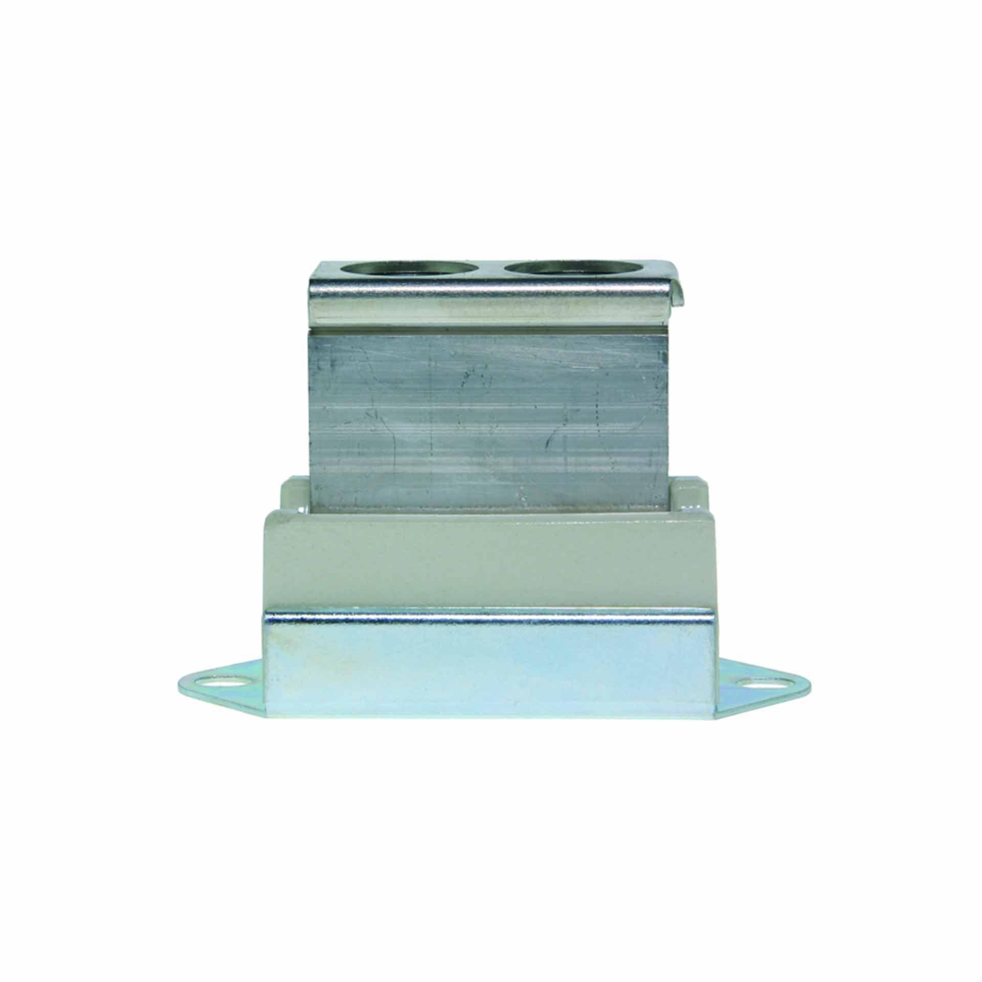 Terminale di derivazione con base in steatite 120 mm², a 2 conduttori, verde-giallo Terminale di derivazione con base in steatite 120 mm², a 2 conduttori, verde-giallo