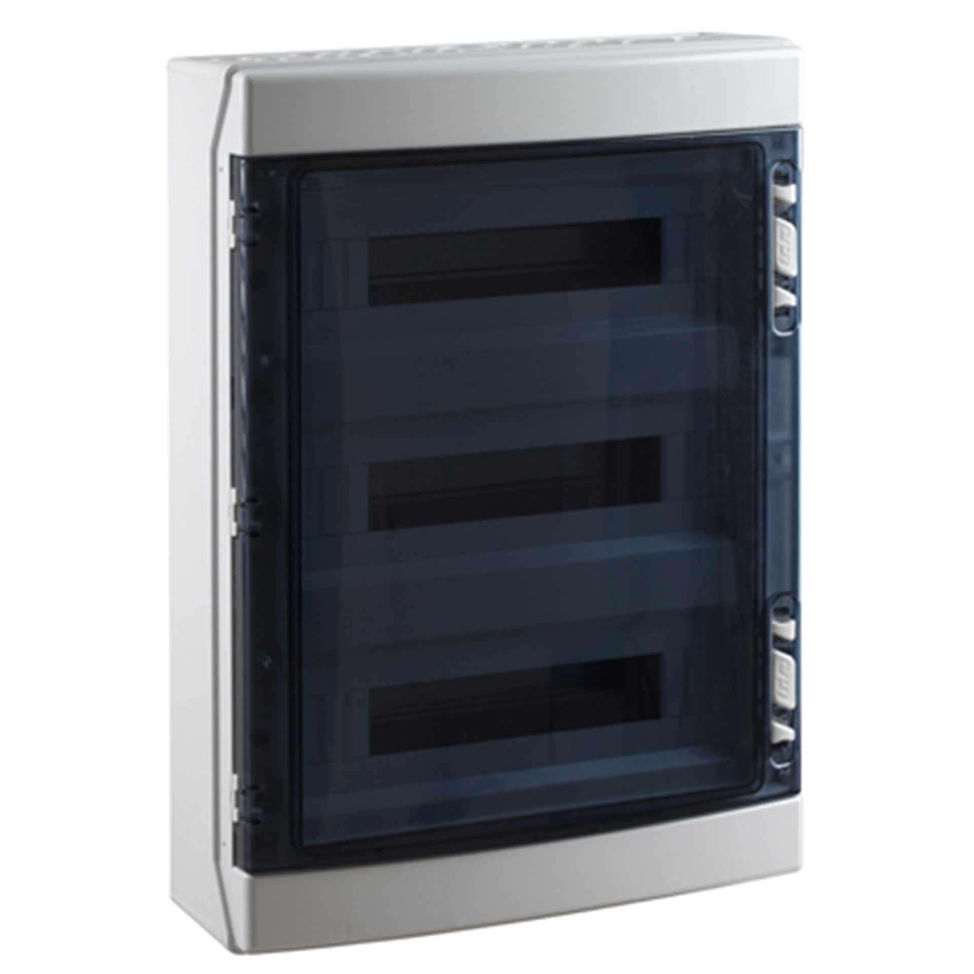Surface-mounted distribution board "CDN54PT" with transparent door, IP65, 3x18 module (54M) without N-PE terminals