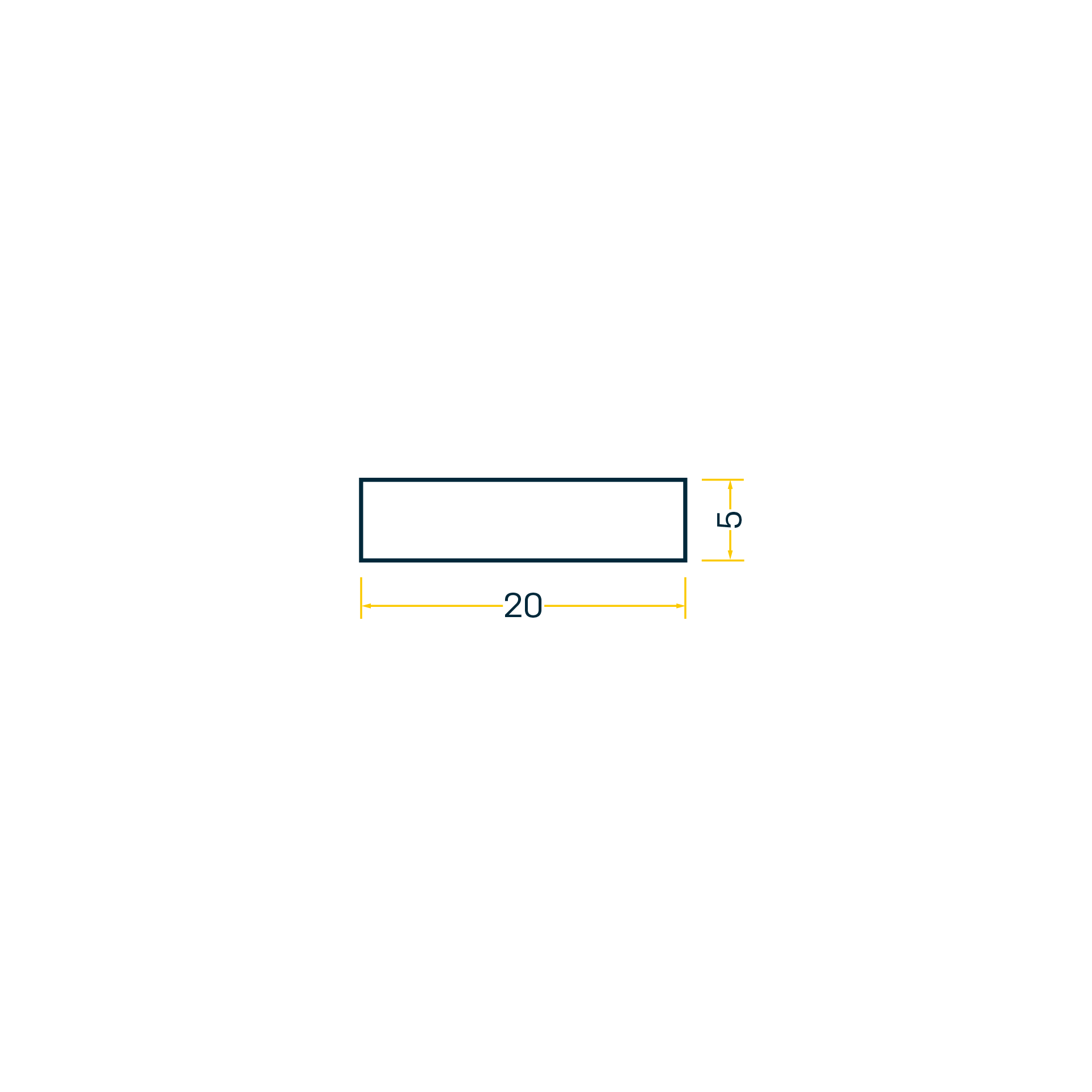Profilé plat 20x5mm Profilé plat 20x5mm