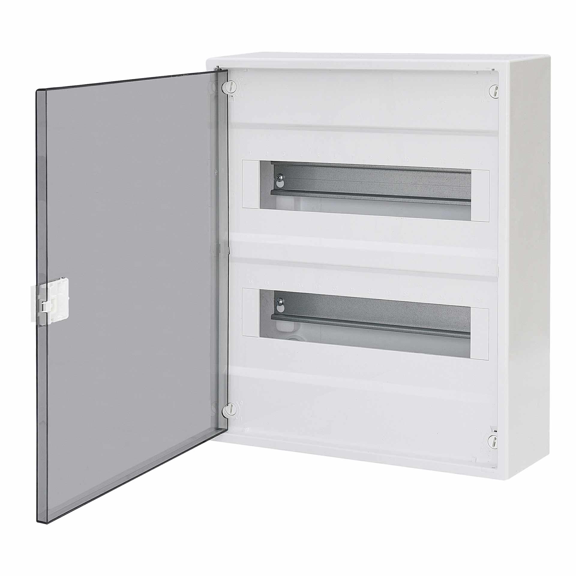 Quadro di distribuzione esterno con porta trasparente "ACT-24-PT", IP40, 2x12 moduli (24M)