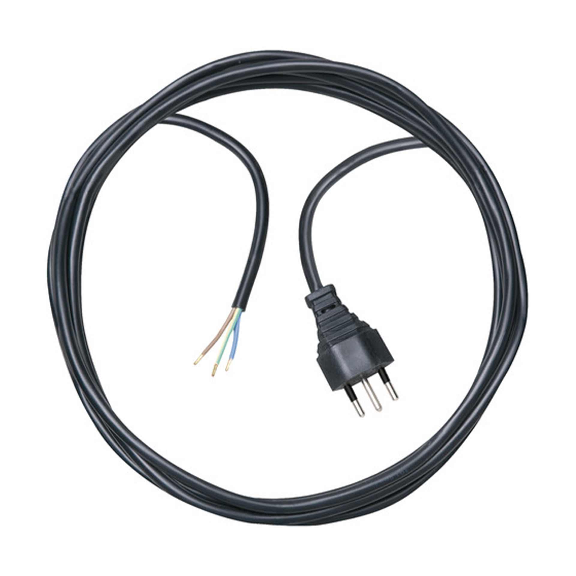 Cavo di collegamento tripolare 5m nero H05VV-F 3G1,5 *CH* Cavo di collegamento tripolare 5m nero H05VV-F 3G1,5 *CH*