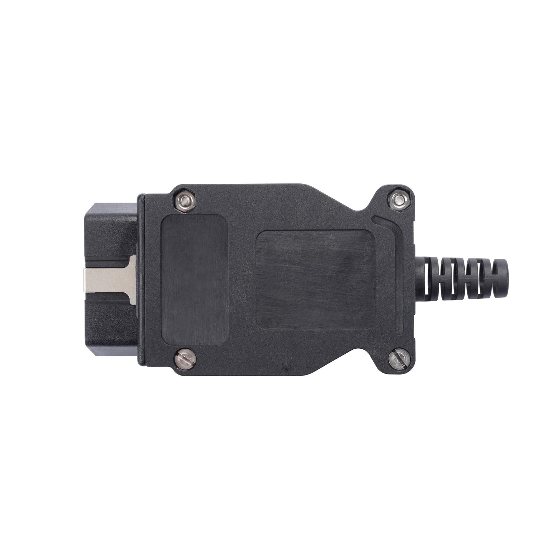 Set con spina OBD-2 24V e guaina antipiega per cavi fino a Ø 11 mm, contatti placcati oro Set con spina OBD-2 24V e guaina antipiega per cavi fino a Ø 11 mm, contatti placcati oro