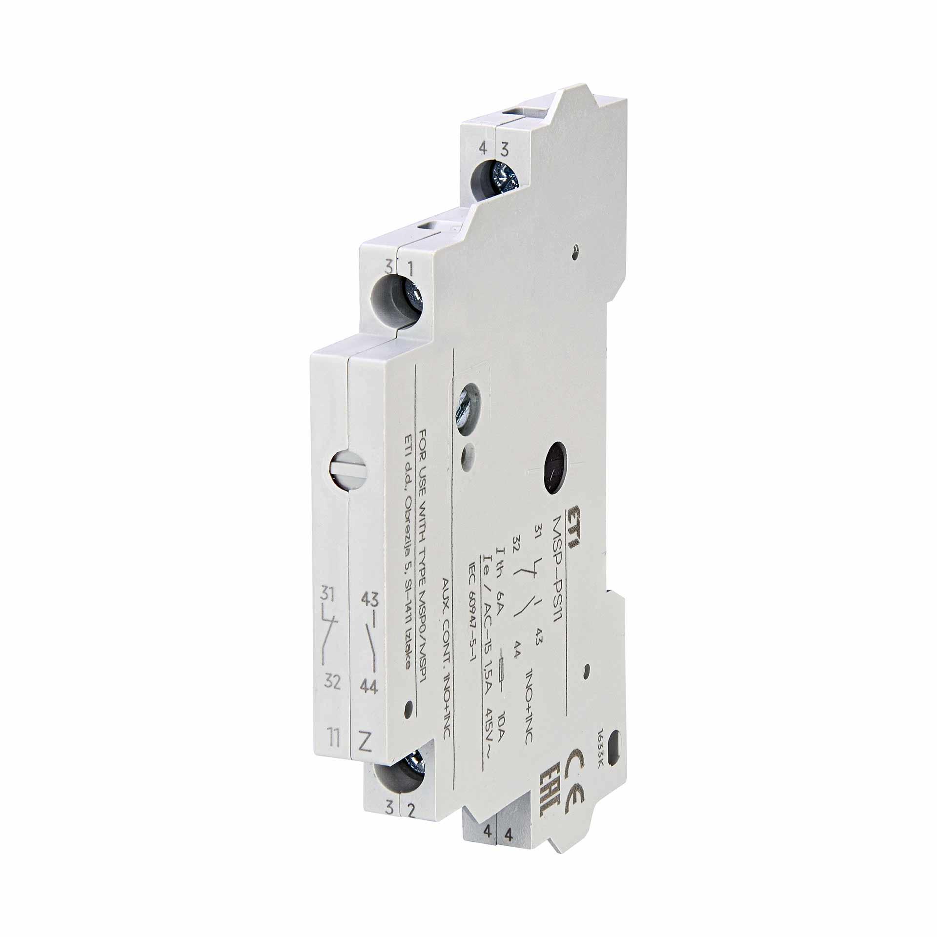 Auxiliary contact 2P, NO+NC for motor-protective circuit-breaker MSP