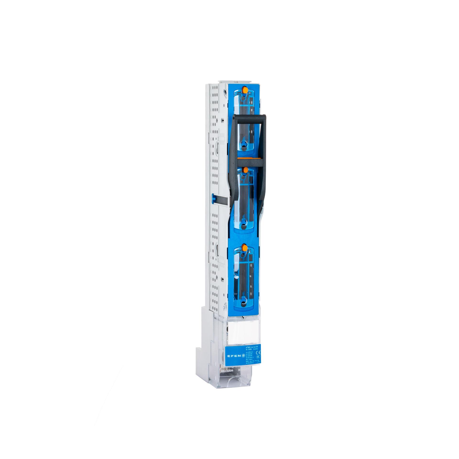 Sezionatori con fusibili NH misura 00, 3P, 100mm, M8 (commutabile a 3 poli) "fissaggio a gancio" U5 Sezionatori con fusibili NH misura 00, 3P, 100mm, M8 (commutabile a 3 poli) "fissaggio a gancio" U5