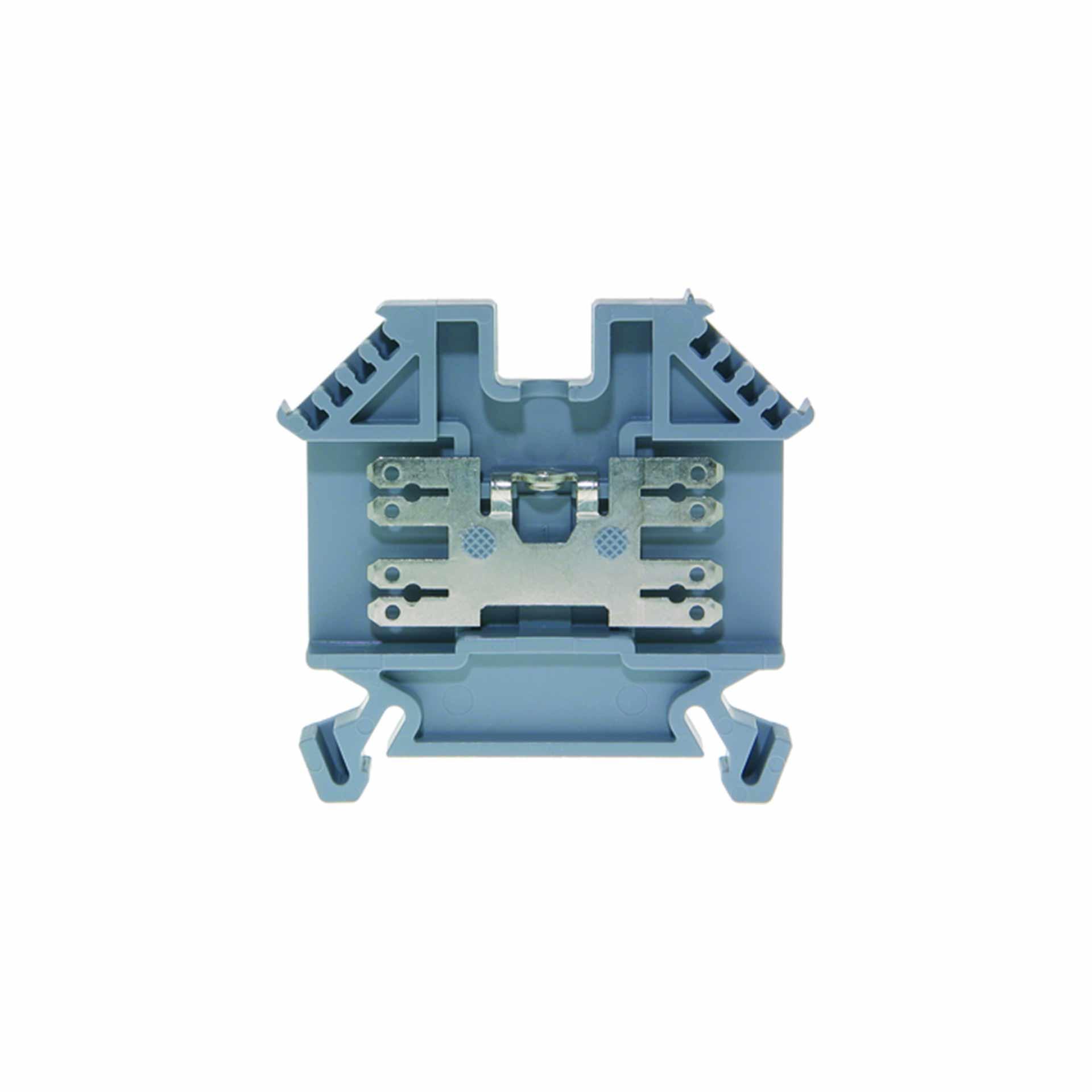 Flachsteckverbingungs-Klemmen DIN35 2.5mm², 4-Leiter, grau AS