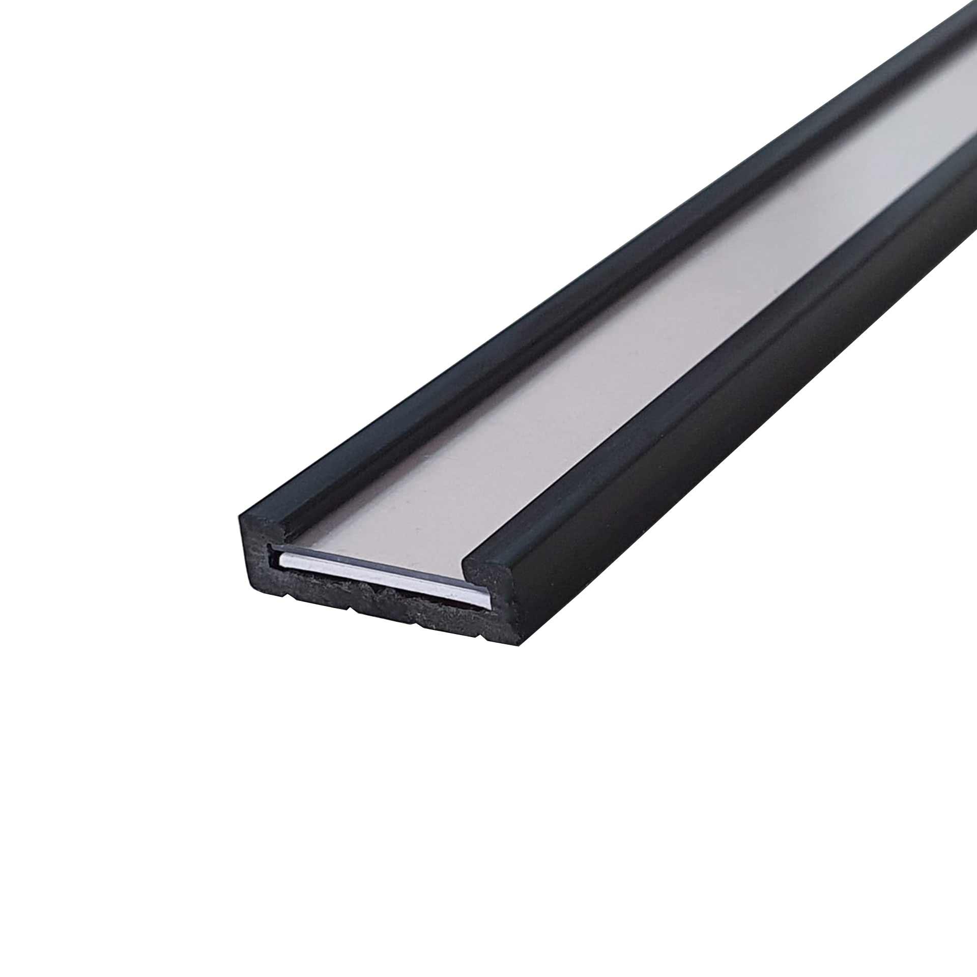 Strisce di etichettatura MBS 15 C in PVC rigido, incl. cartone e cellophane, nero, lunghezza 1m