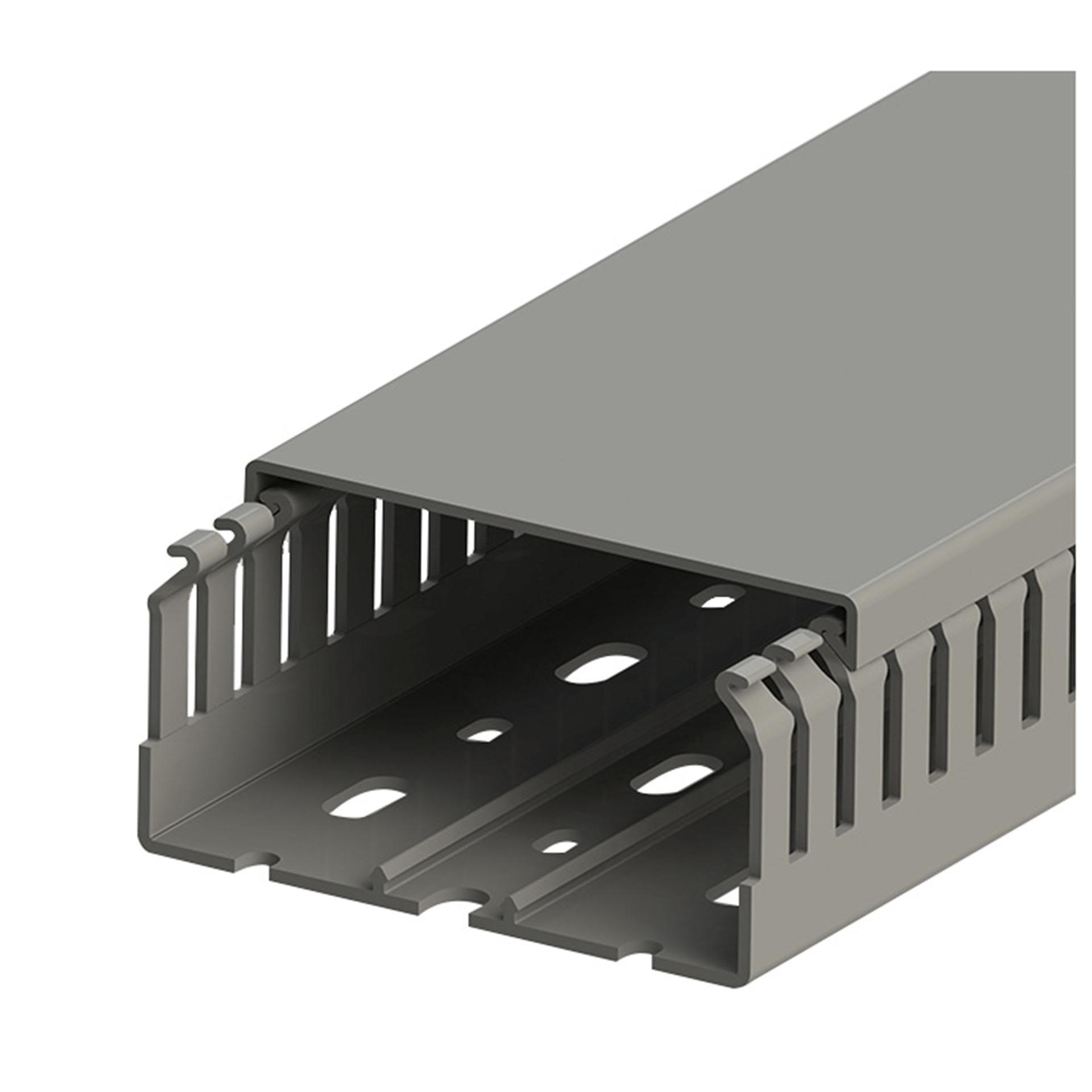 Canalina passacavi in PVC grigio (VK-GN) / 80x40 mm (BxH) Canalina passacavi in PVC grigio (VK-GN) / 80x40 mm (BxH)