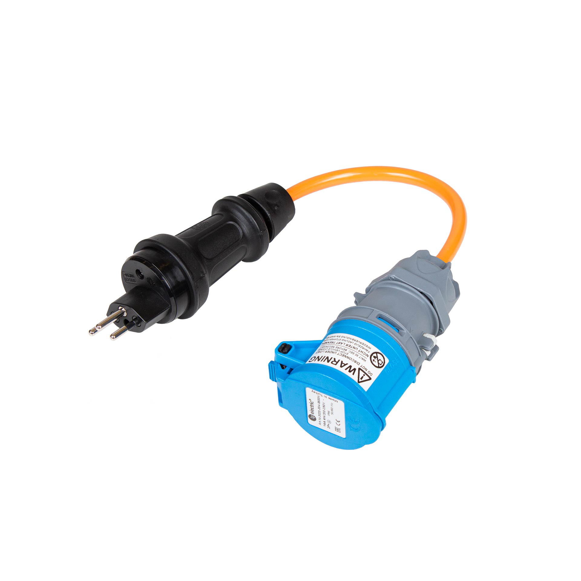 Adapter T13 plug TH55 to CEE16-3 coupling (10A fused)