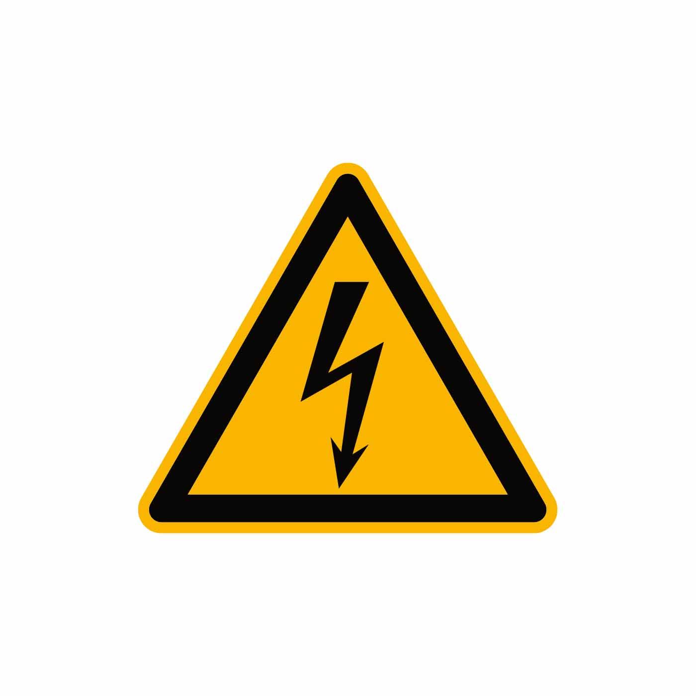 Warning sticker flash small 25x25mm,PU 99 pcs. A4 sheet