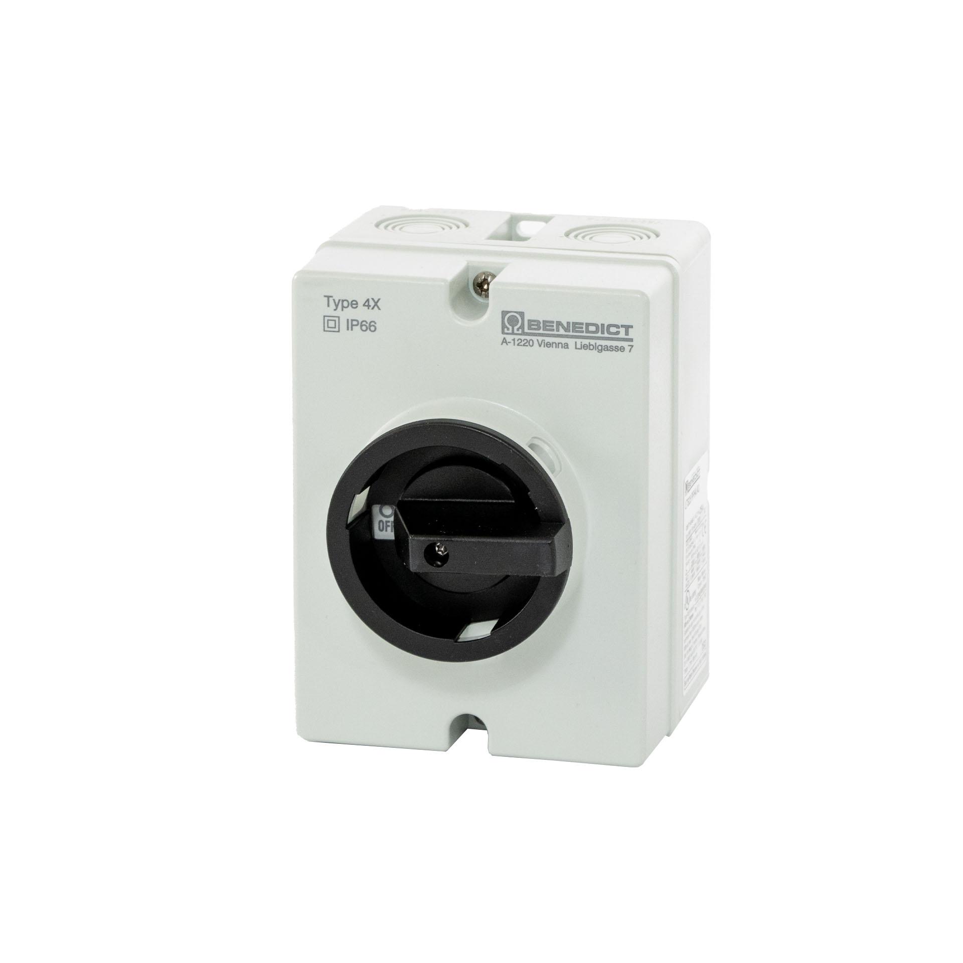 Interruttore principale a superficie 4 poli 40A, 16 kW Interruttore principale a superficie 4 poli 40A, 16 kW