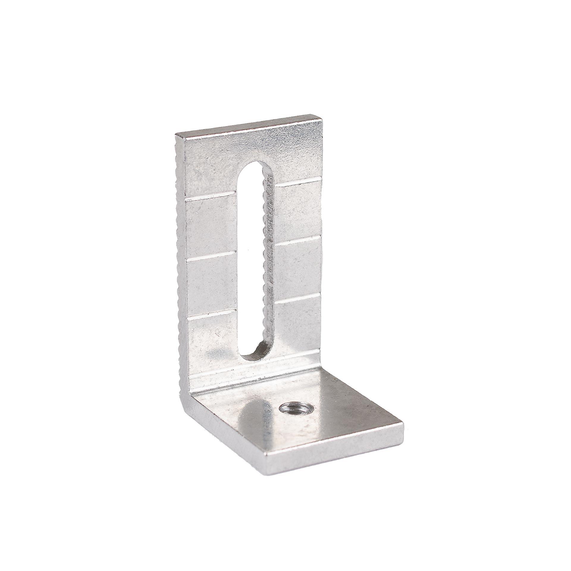 AZ 13.47 Staffa a griglia, alluminio, lunghezza 47 mm, M6 AZ 13.47 Staffa a griglia, alluminio, lunghezza 47 mm, M6