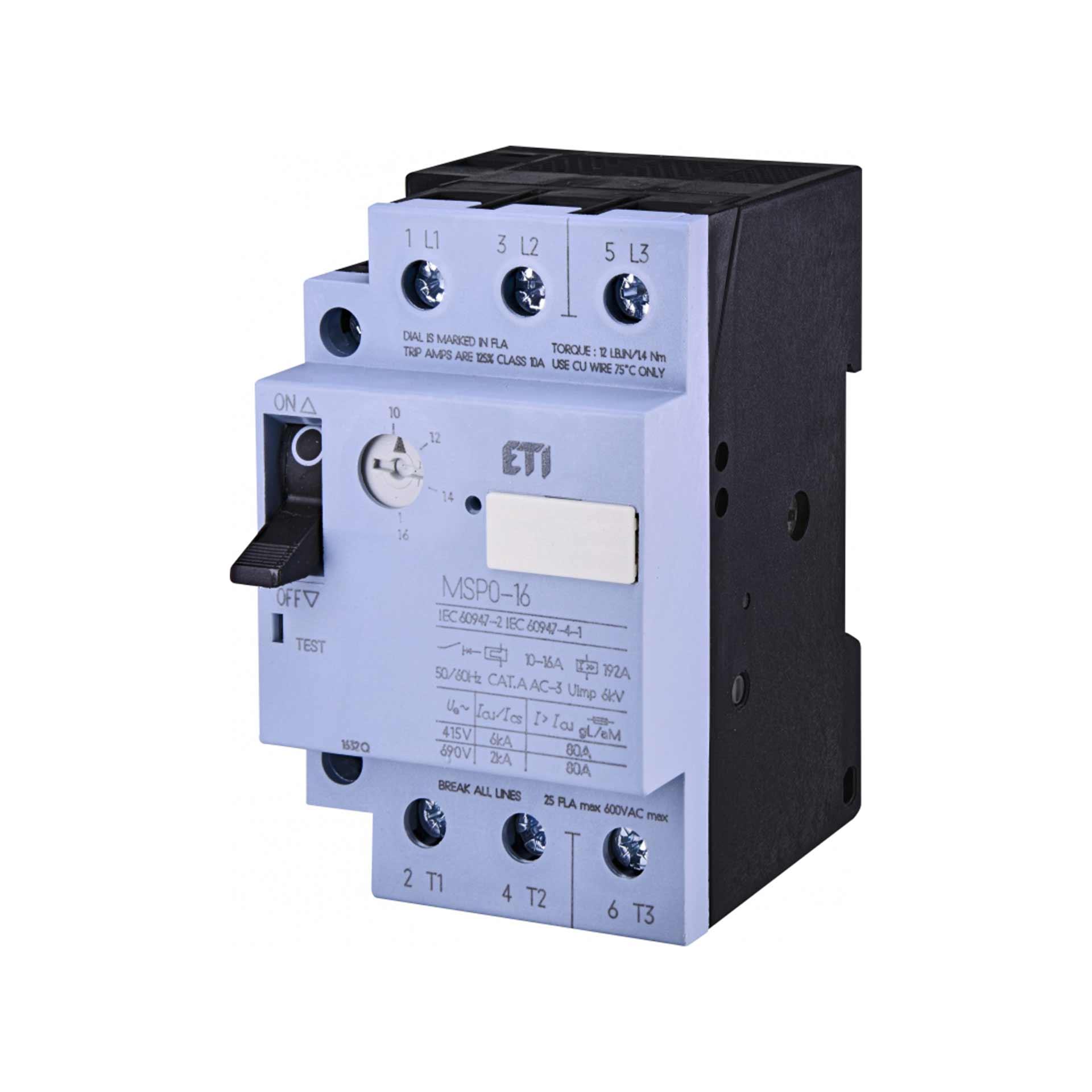 Interruttore motore MSP0 / 10 - 16A