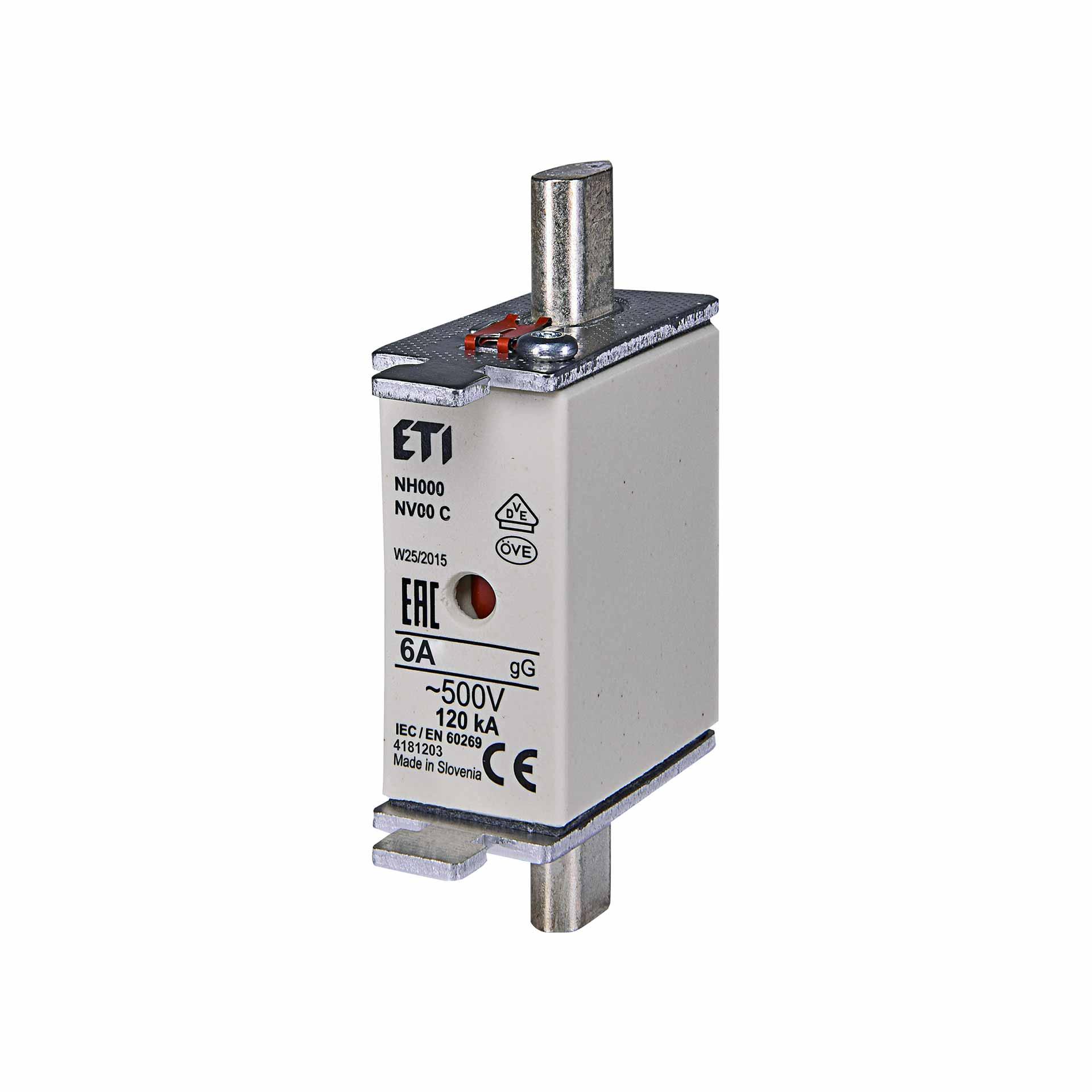 NH fuse size 000 6A, characteristic gL-gG 500V NH fuse size 000 6A, characteristic gL-gG 500V