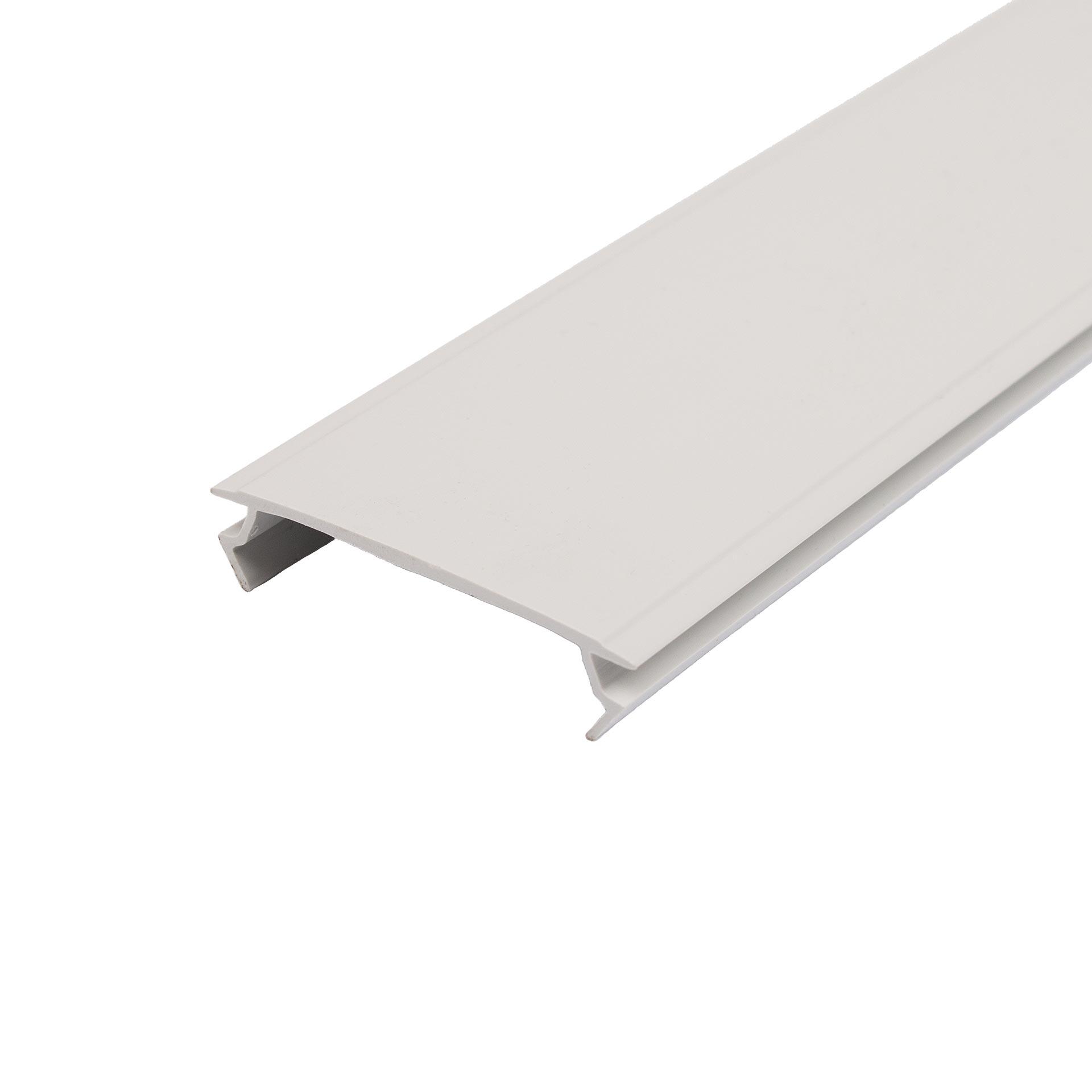 Profilo di copertura, polistirene, grigio chiaro RAL 7035, senza alogeni, lunghezza 2 metri