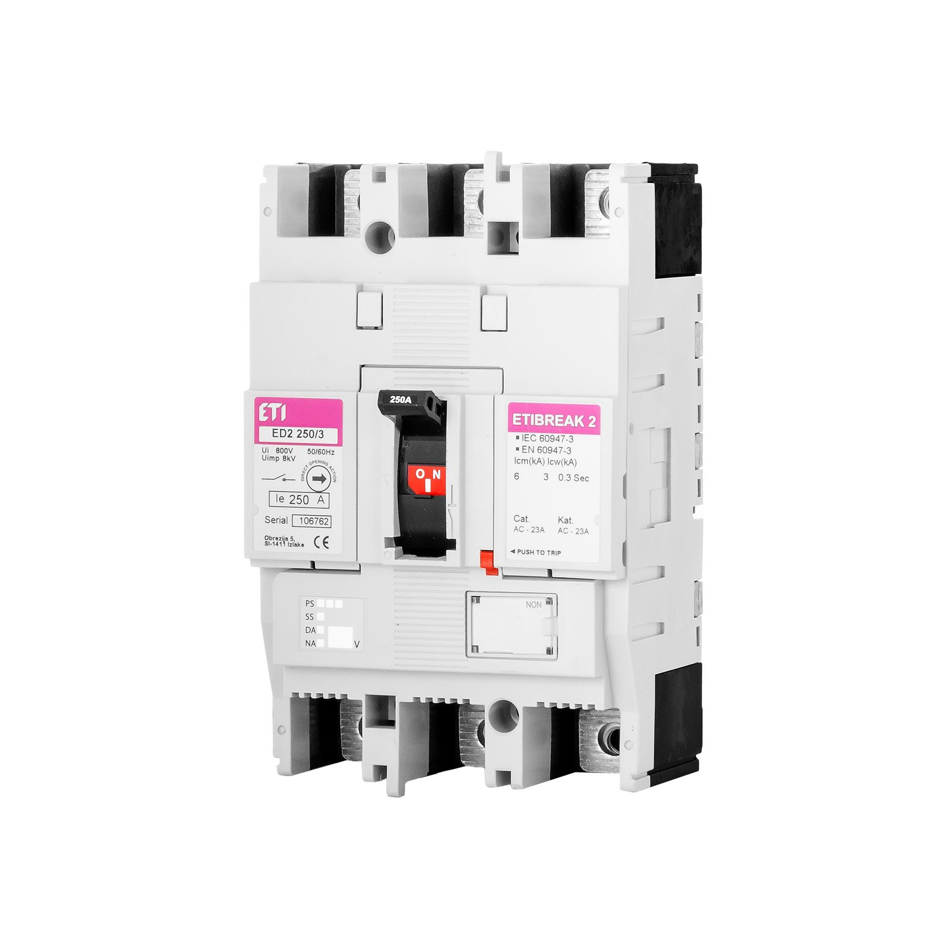 Switch-disconnector ED2 250/3, 250A, Icm 6kA Switch-disconnector ED2 250/3, 250A, Icm 6kA