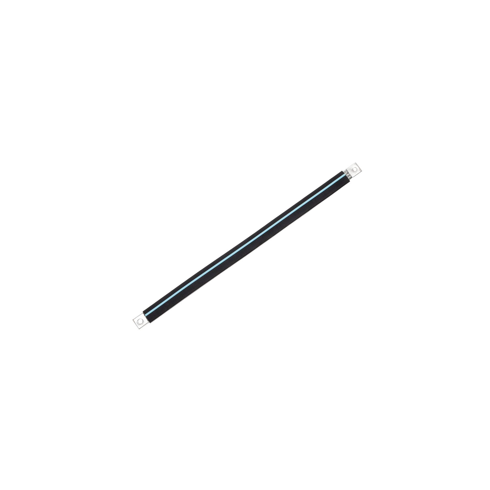 Capocorda isolato in rame stagnato intrecciato "L:430mm" 85mm², 315A, M8 e M10, senza alogeni Capocorda isolato in rame stagnato intrecciato "L:430mm" 85mm², 315A, M8 e M10, senza alogeni