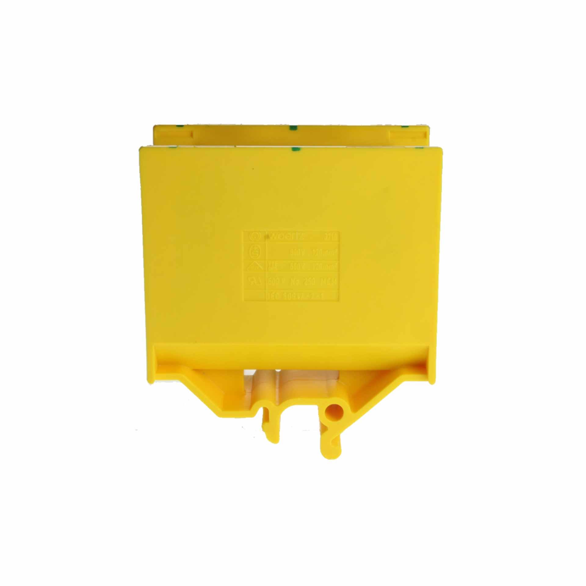 Morsetto di giunzione DIN32 120mm², 2 conduttori, verde-giallo