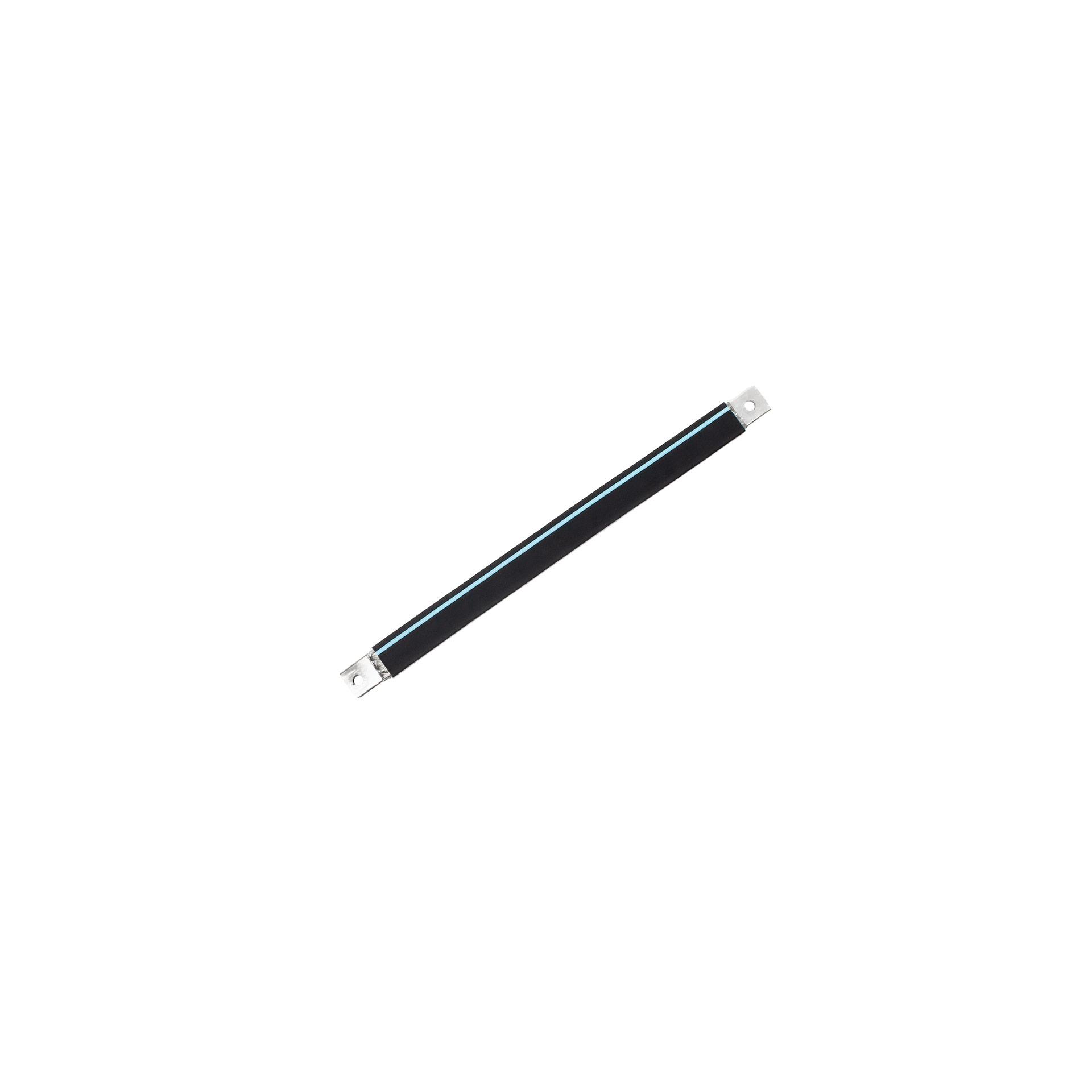 Isolierte Anschlusslasche aus Kupfergeflecht verzinnt "L:430mm" 120mm², 400A, M10 & M10, Halogenfrei