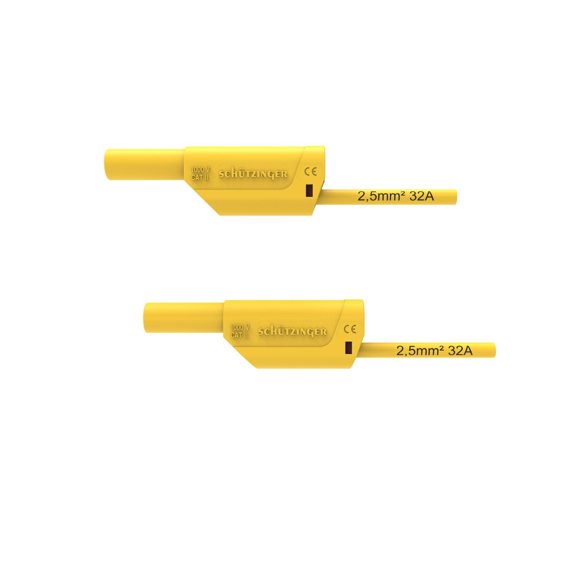 Cavo di collegamento di sicurezza ø 4 mm, 2,5 mm2, 1500 mm, giallo