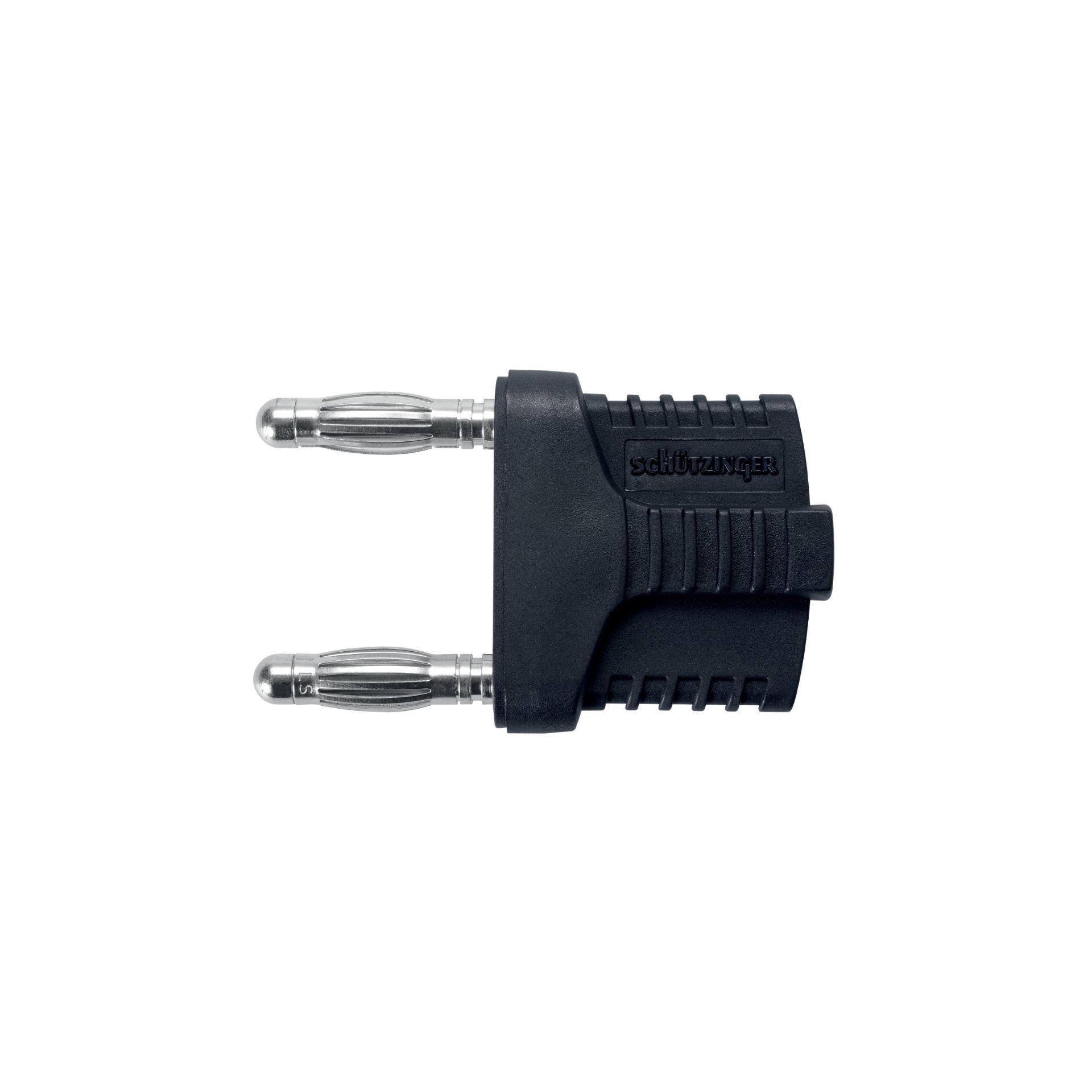Spina di cortocircuito con presa di misura assiale ø 4 mm, nera Spina di cortocircuito con presa di misura assiale ø 4 mm, nera