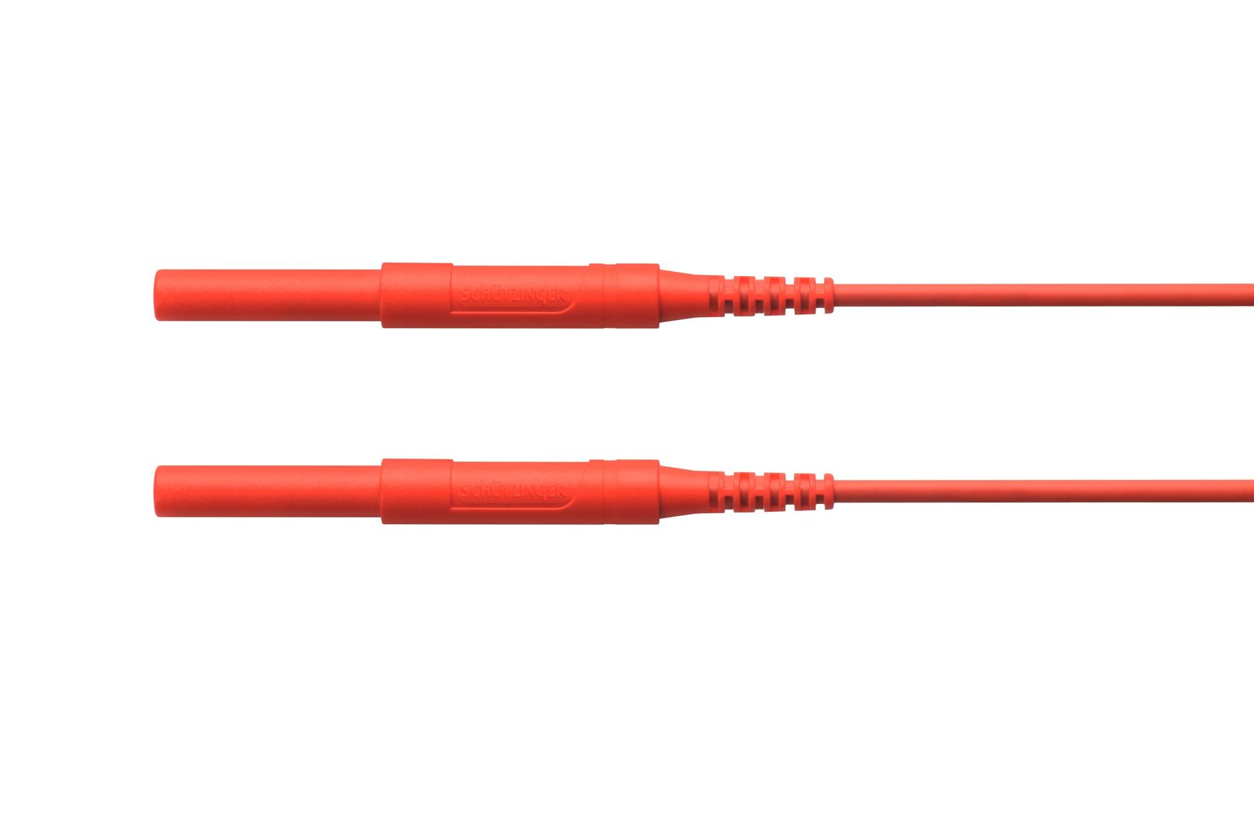High-voltage safety test lead, socket ø 4mm, AWG16, 1000mm, red