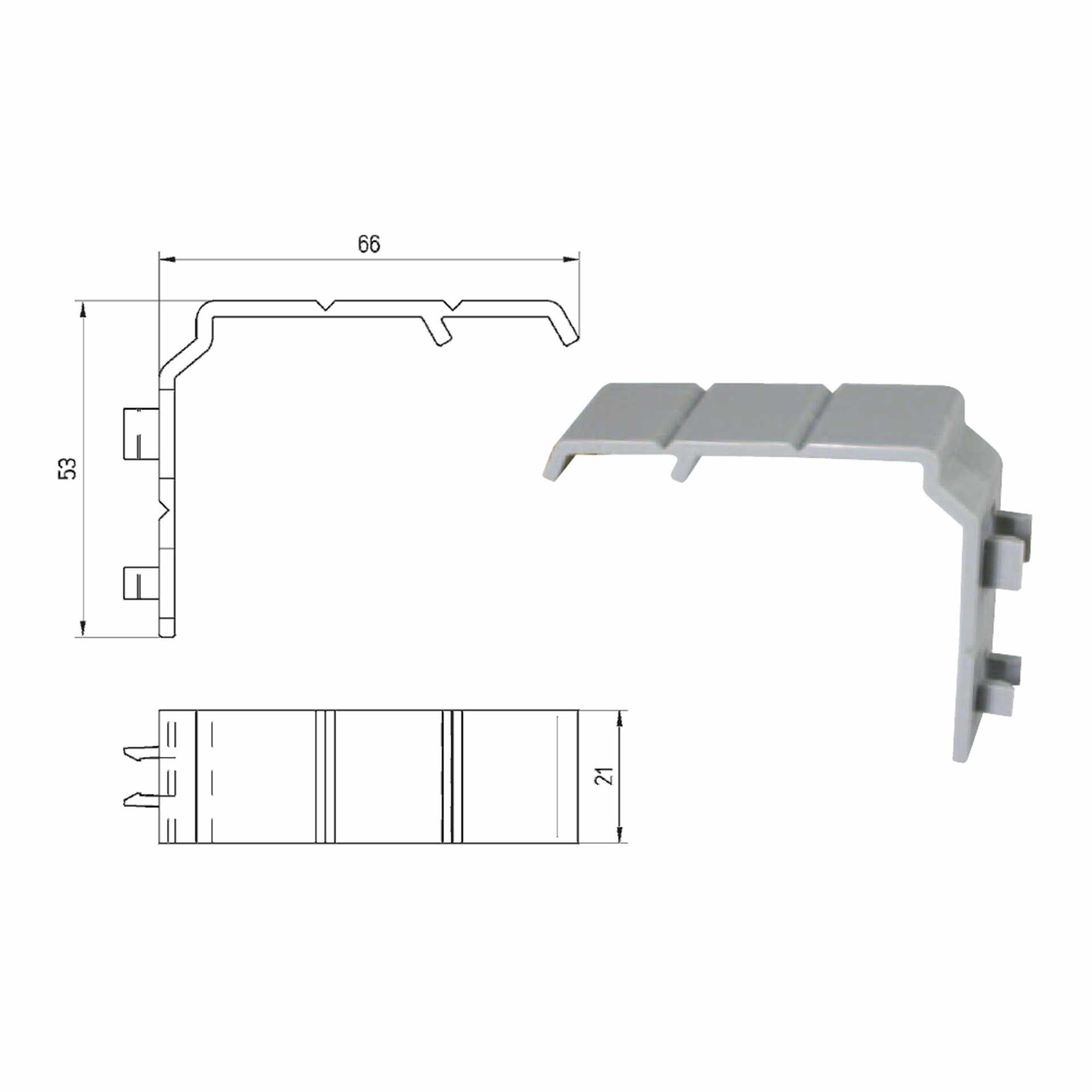 Pince pour chemin de câbles BR-GN Pince pour chemin de câbles BR-GN