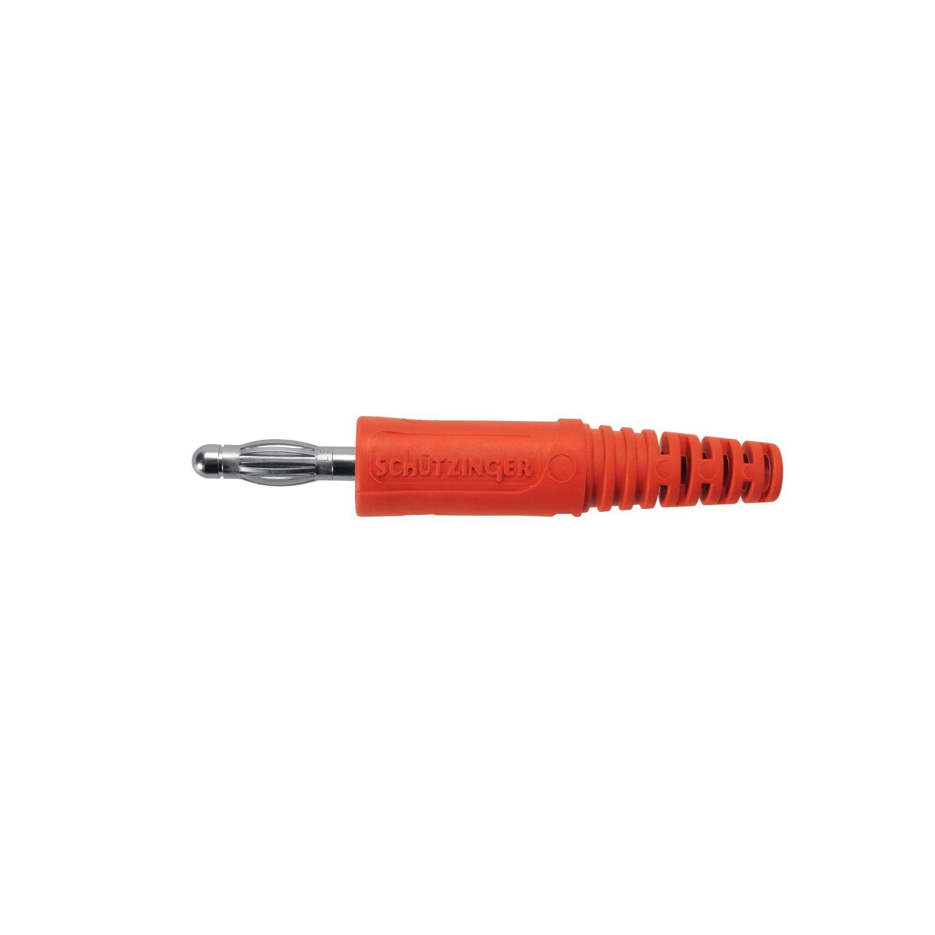 Spina a molla diritta ø 4 mm, con connessione a saldare fino a 2,5 mm2 rosso Spina a molla diritta ø 4 mm, con connessione a saldare fino a 2,5 mm2 rosso