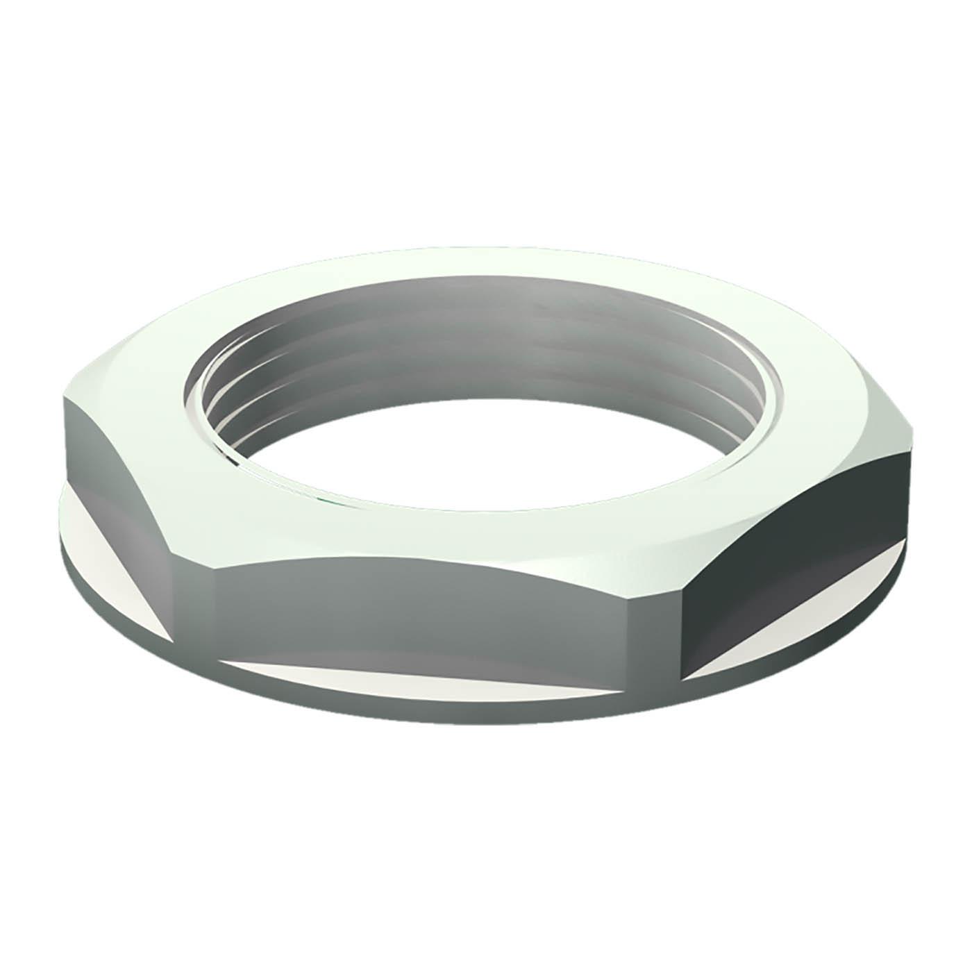 Dado con collare M16 x 1,5, poliammide 6,6, 30% GF, grigio chiaro RAL 7035 Dado con collare M16 x 1,5, poliammide 6,6, 30% GF, grigio chiaro RAL 7035