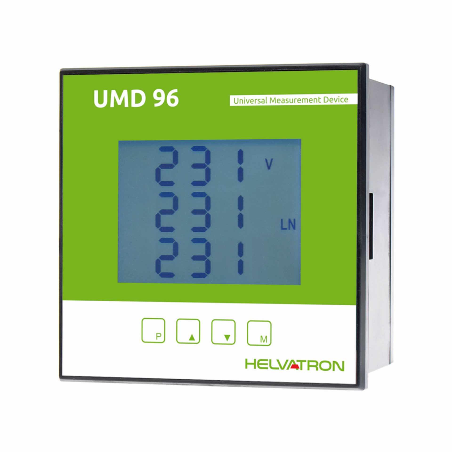 Helvatron Analizzatore di rete multifunzionale con TCP/IP e Modbus TCP UMD 96EL