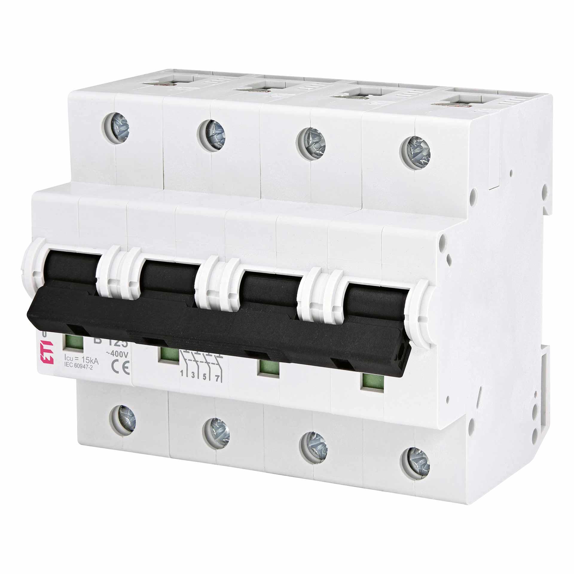Interruttore automatico, ETIMAT P10, 4 poli, caratteristica C / 80A, 20kA