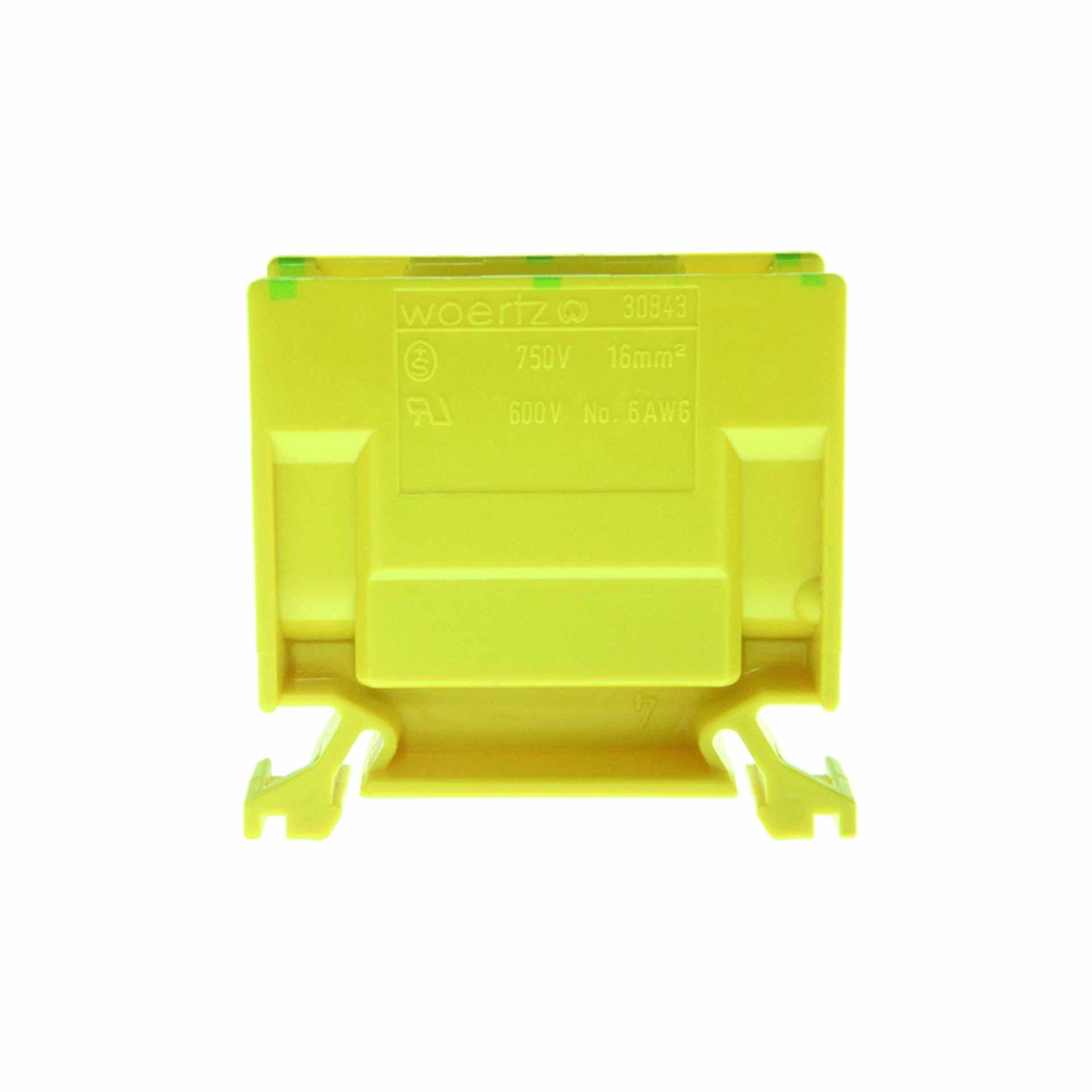 Terminale di giunzione DIN35 16mm², 2 conduttori, verde-giallo Terminale di giunzione DIN35 16mm², 2 conduttori, verde-giallo