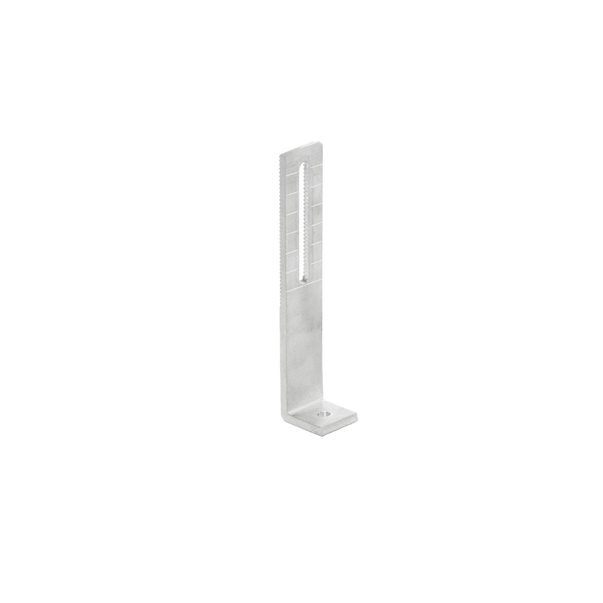 Staffa a griglia, alluminio, lunghezza 141 mm, foro 6,5 mm Staffa a griglia, alluminio, lunghezza 141 mm, foro 6,5 mm