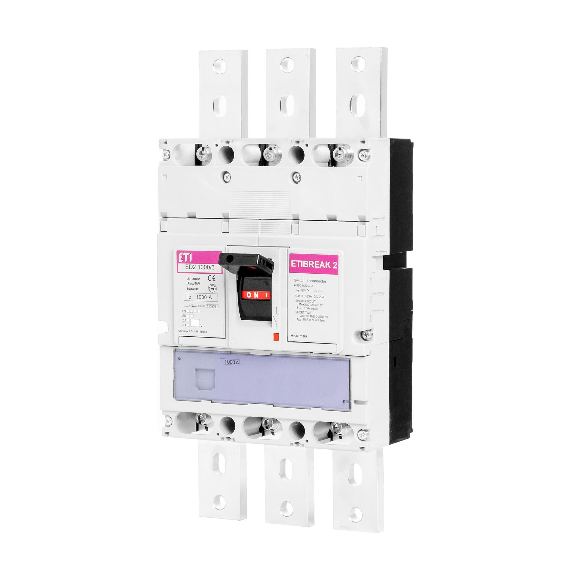 Switch-disconnector ED2 1000/3, 1000A, Icm 17kA Switch-disconnector ED2 1000/3, 1000A, Icm 17kA