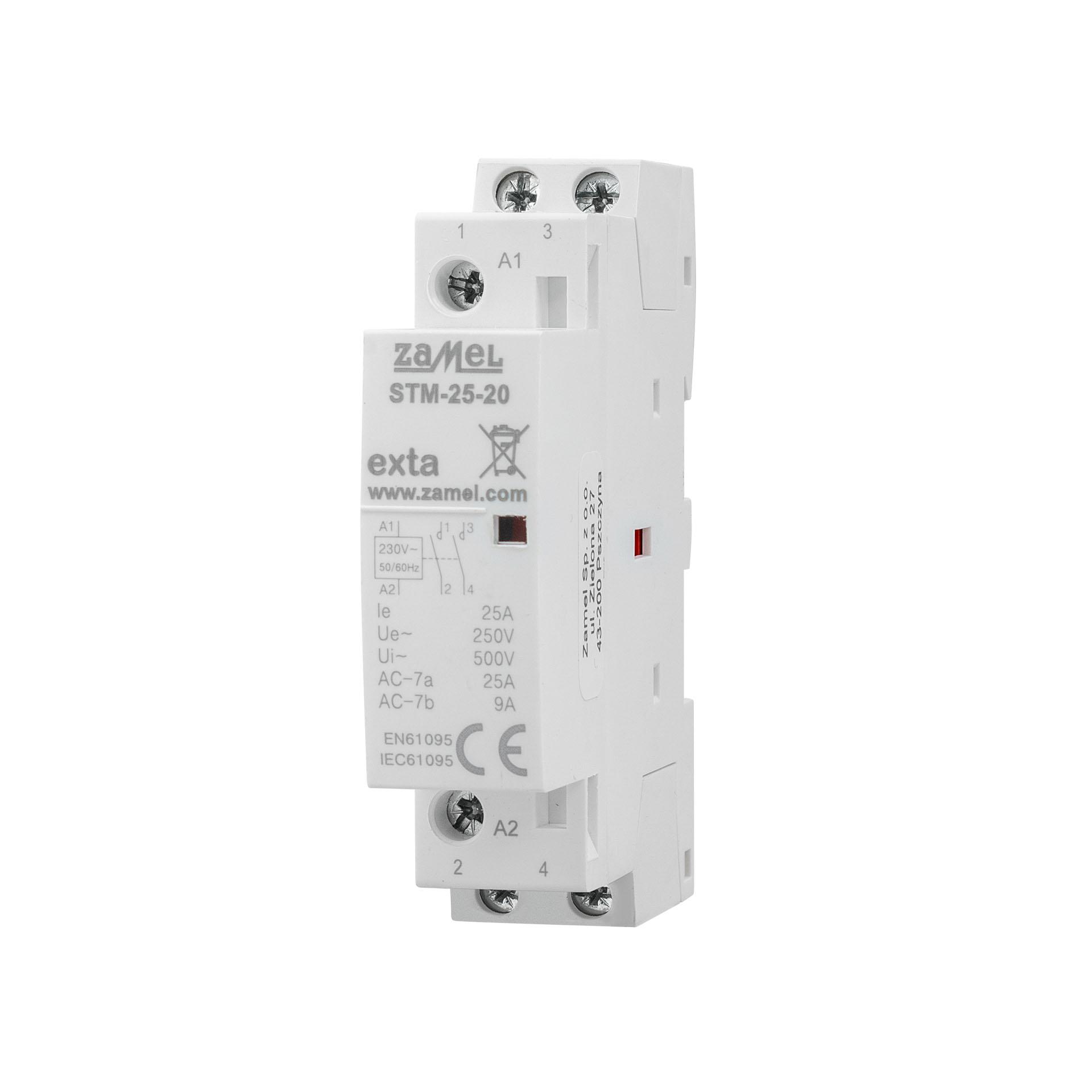 Contattore di installazione a 2 poli, 25A, (AC1, 400V), R25-20 230V AC