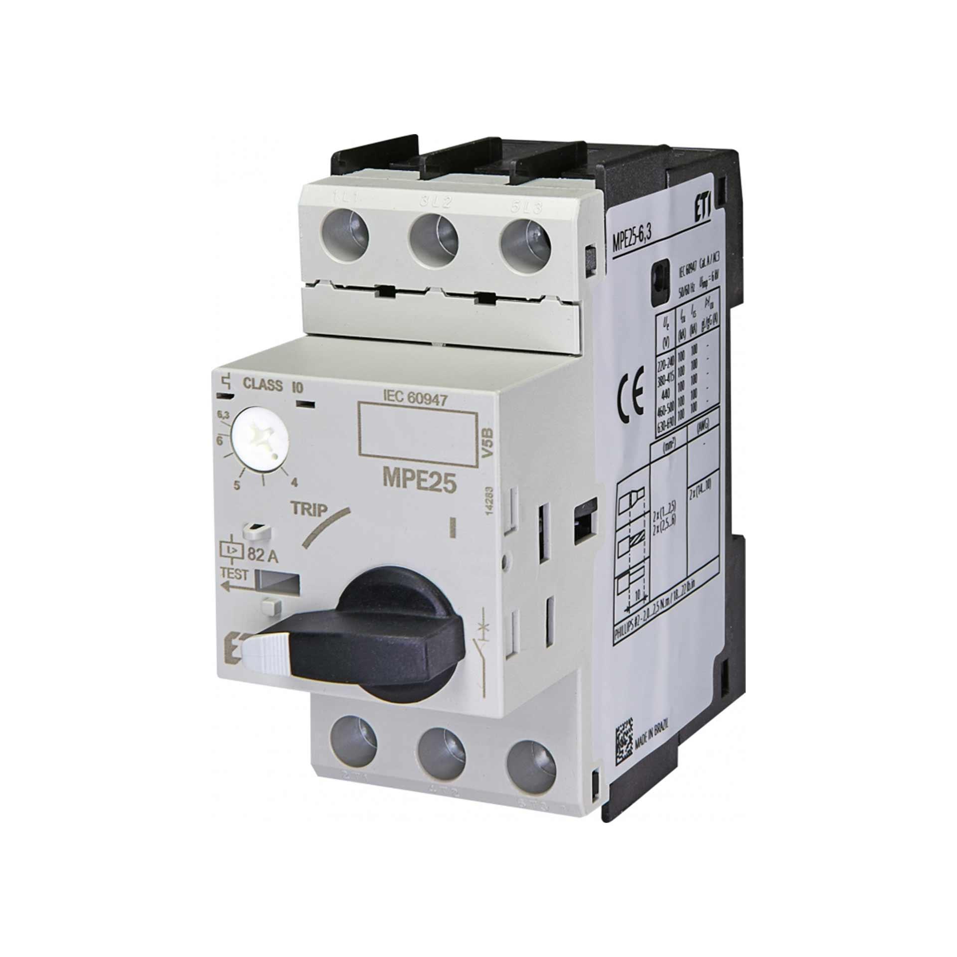 Interruttore automatico di protezione motore MPE25 / 4,0 - 6,3A