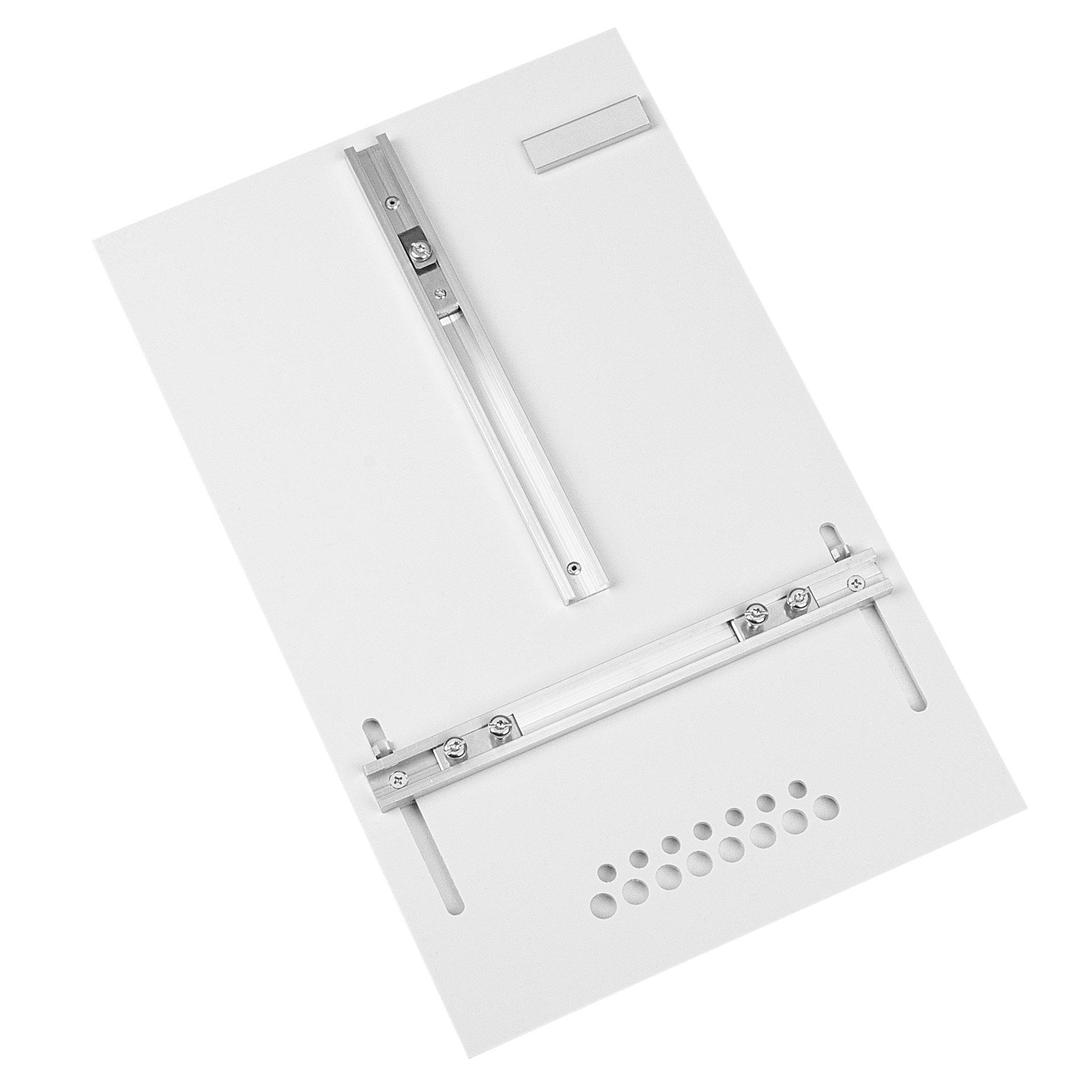 Counter plate EBM, white, 7x8mm + 8x11mm, without, ref.55