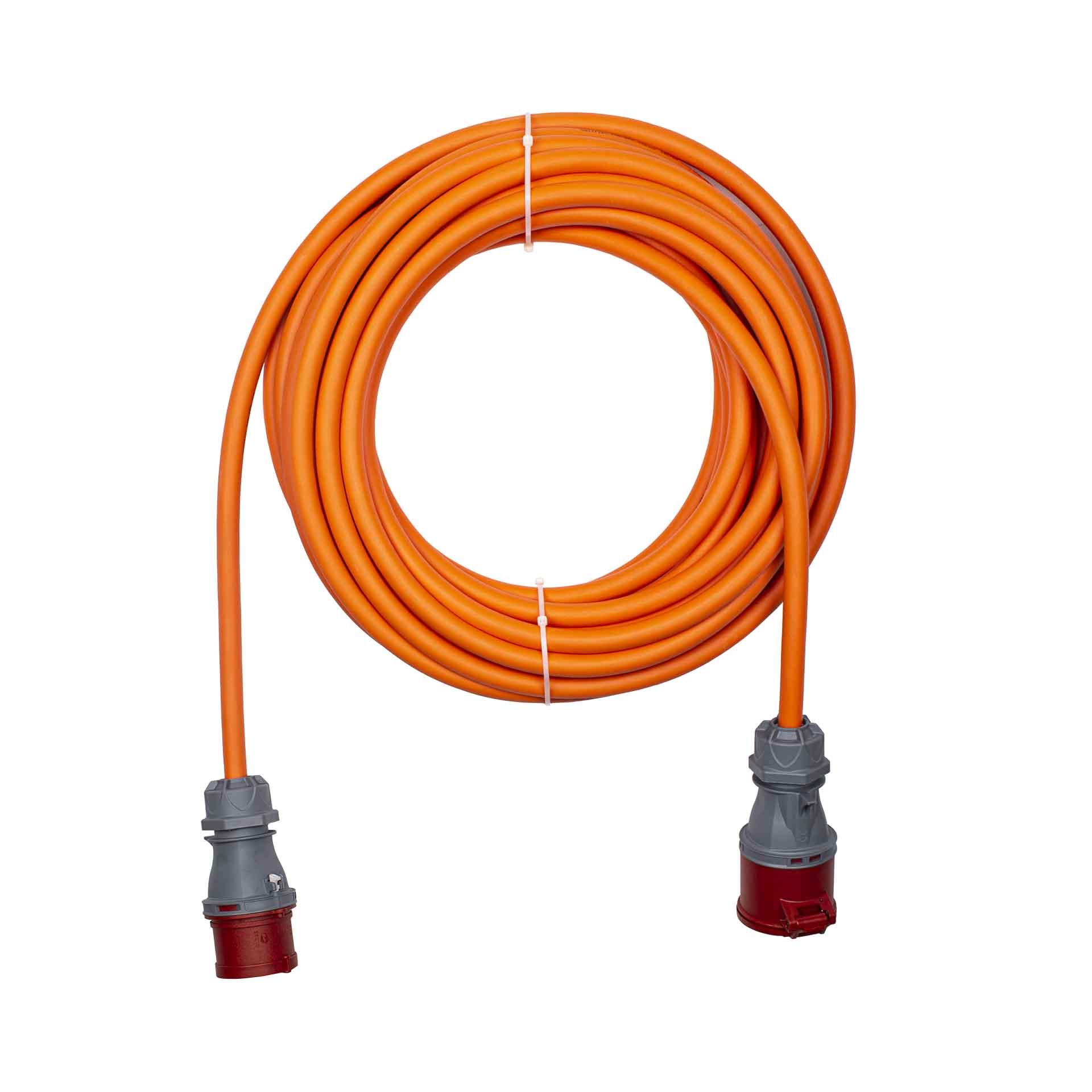 CEE Verlängerungskabel 16A, 5P, 6h, IP44, 25 Meter G-PUR 5x2.5mm²