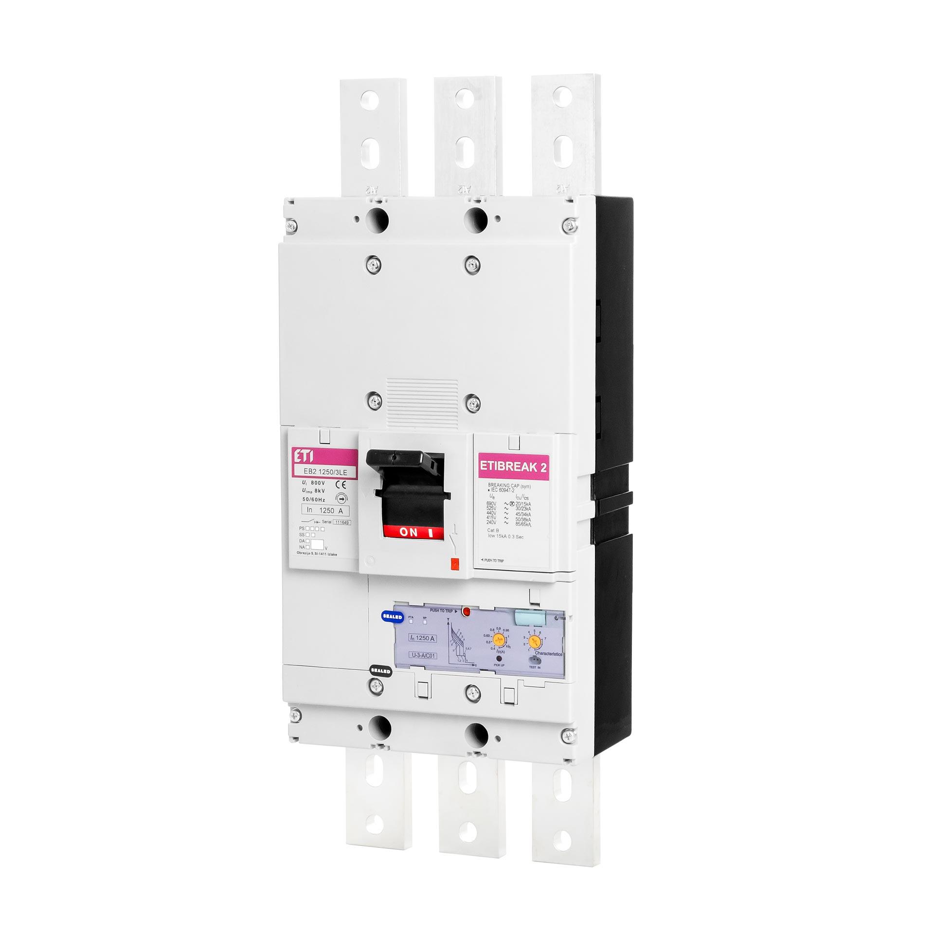 Interruttore automatico EB2 1250/3LE 1250A, Icu 50kA / Ics 50kA