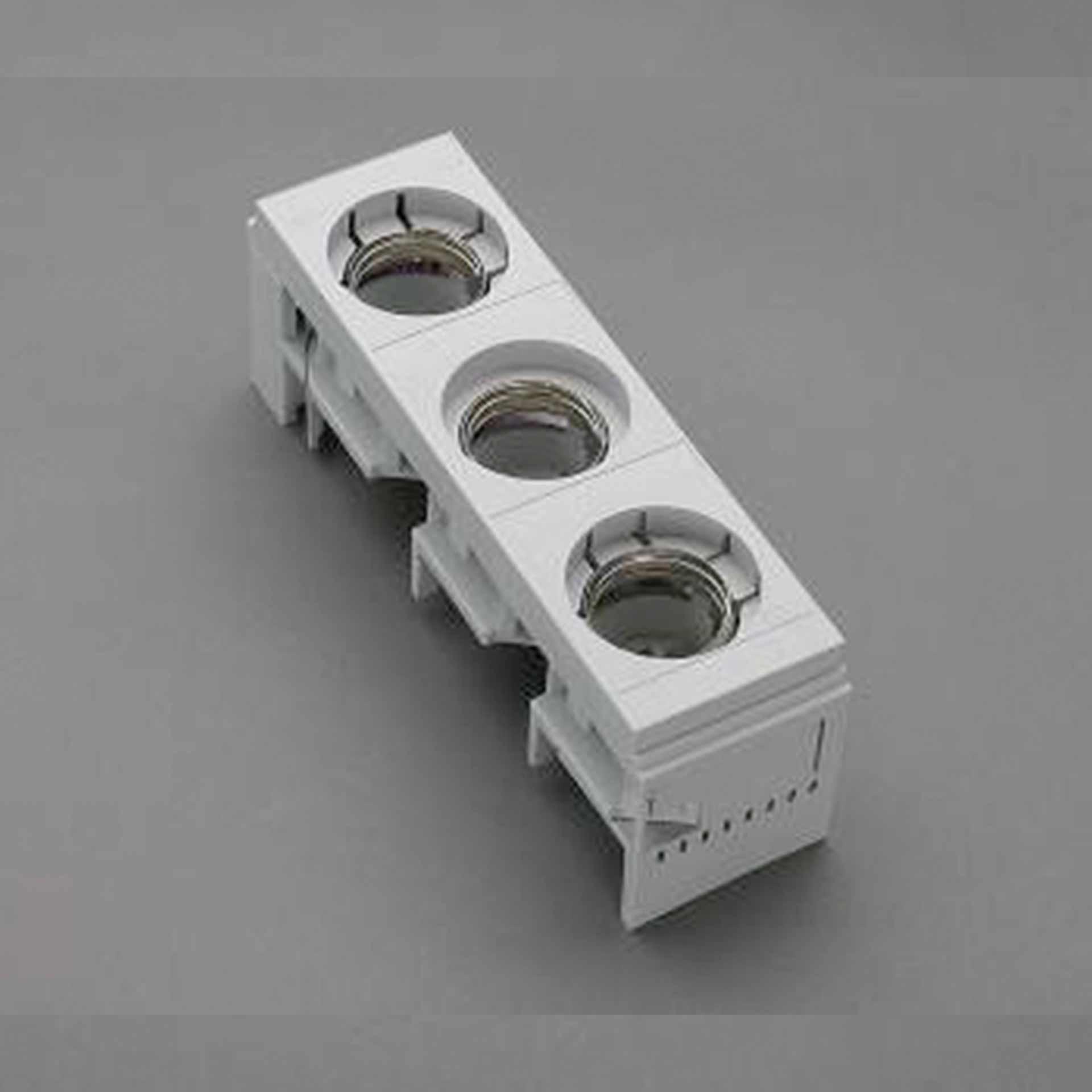 Elément fusible DIII à cavalier 63A avec cache, système 60mm, protégé du contact pour rail 5-10mm