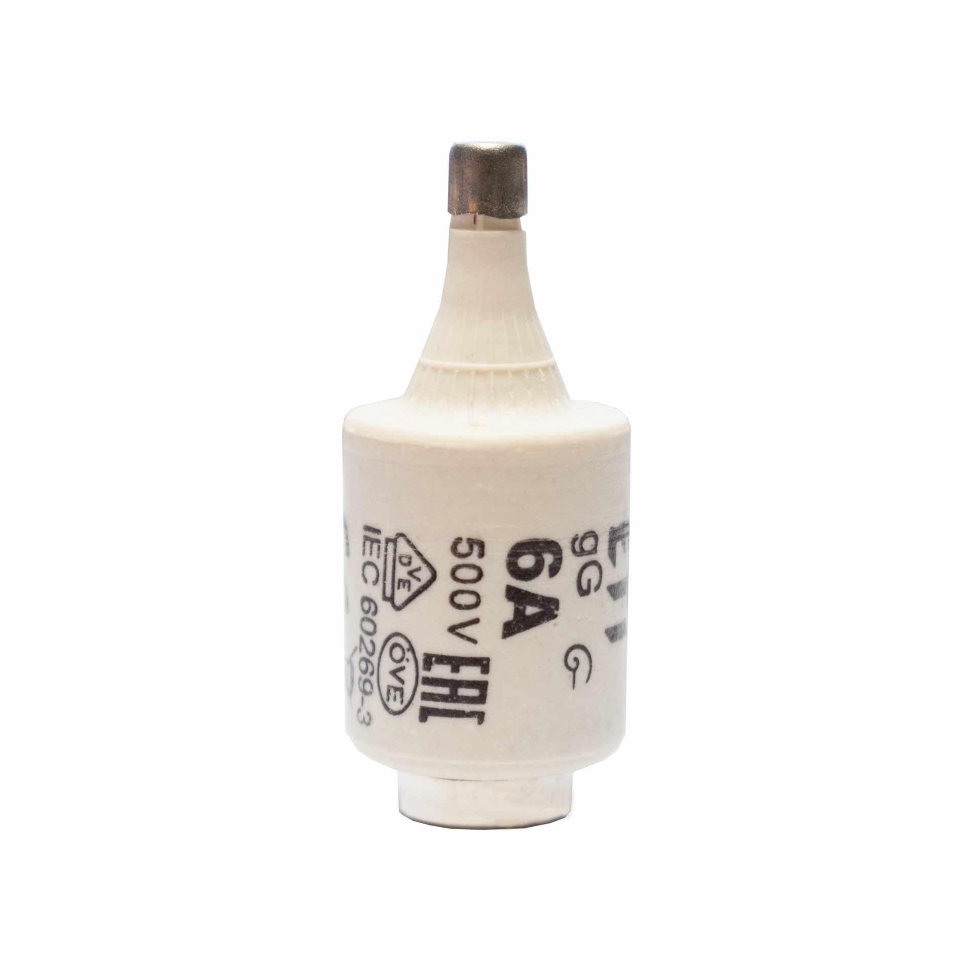 Fuse cartridge DII gL/gG 6A, 500V (green) Fuse cartridge DII gL/gG 6A, 500V (green)