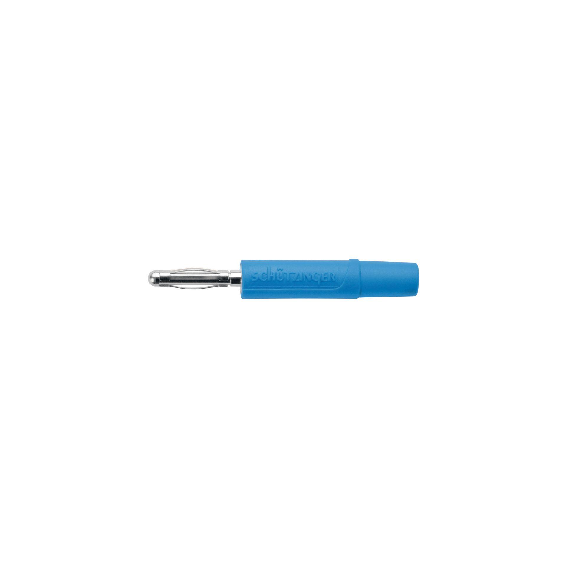 Spina a molla diritta ø 2mm, con connessione a saldare fino a 0,5mm2 blu Spina a molla diritta ø 2mm, con connessione a saldare fino a 0,5mm2 blu