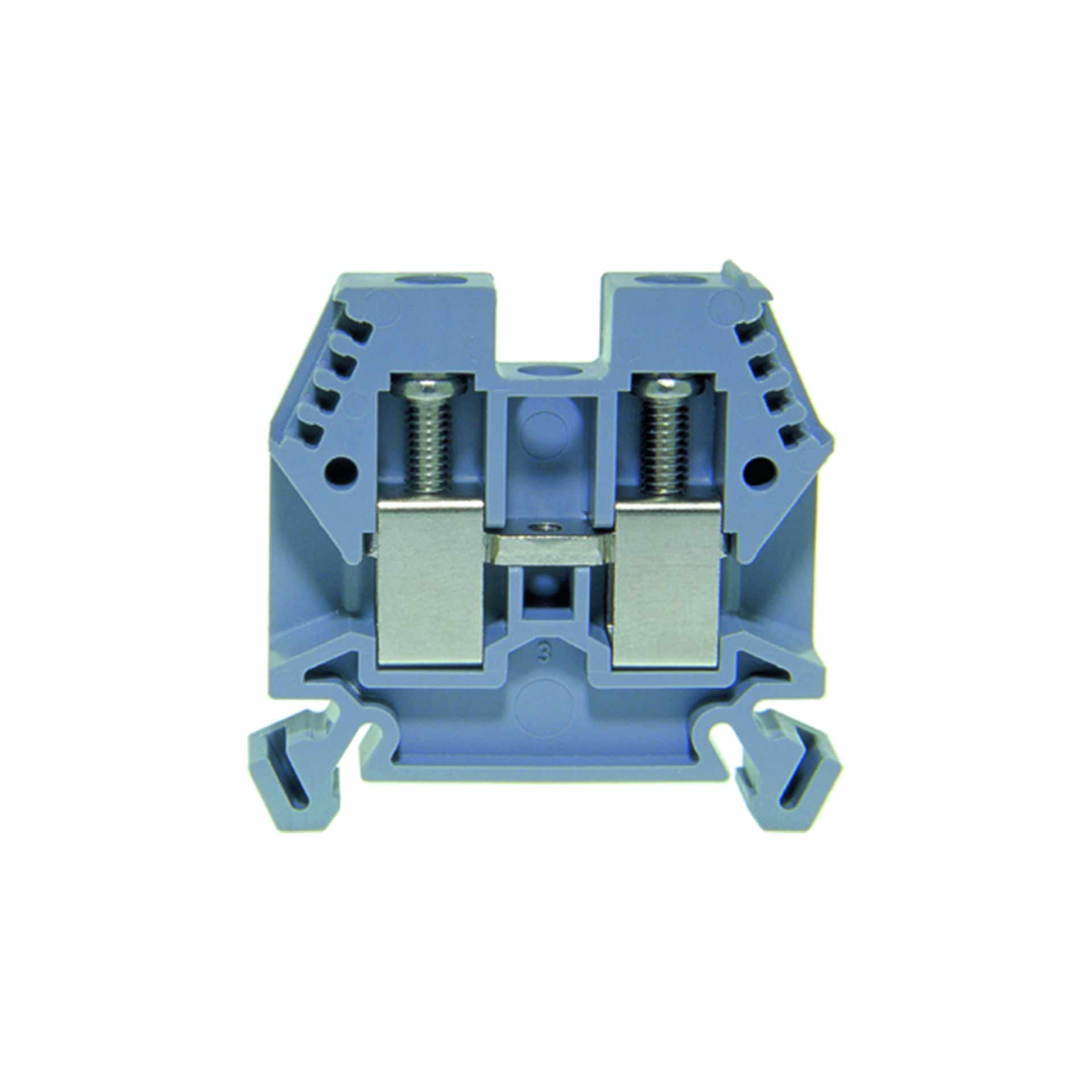 DIN35 terminal block 10mm², 2-wire, grey
