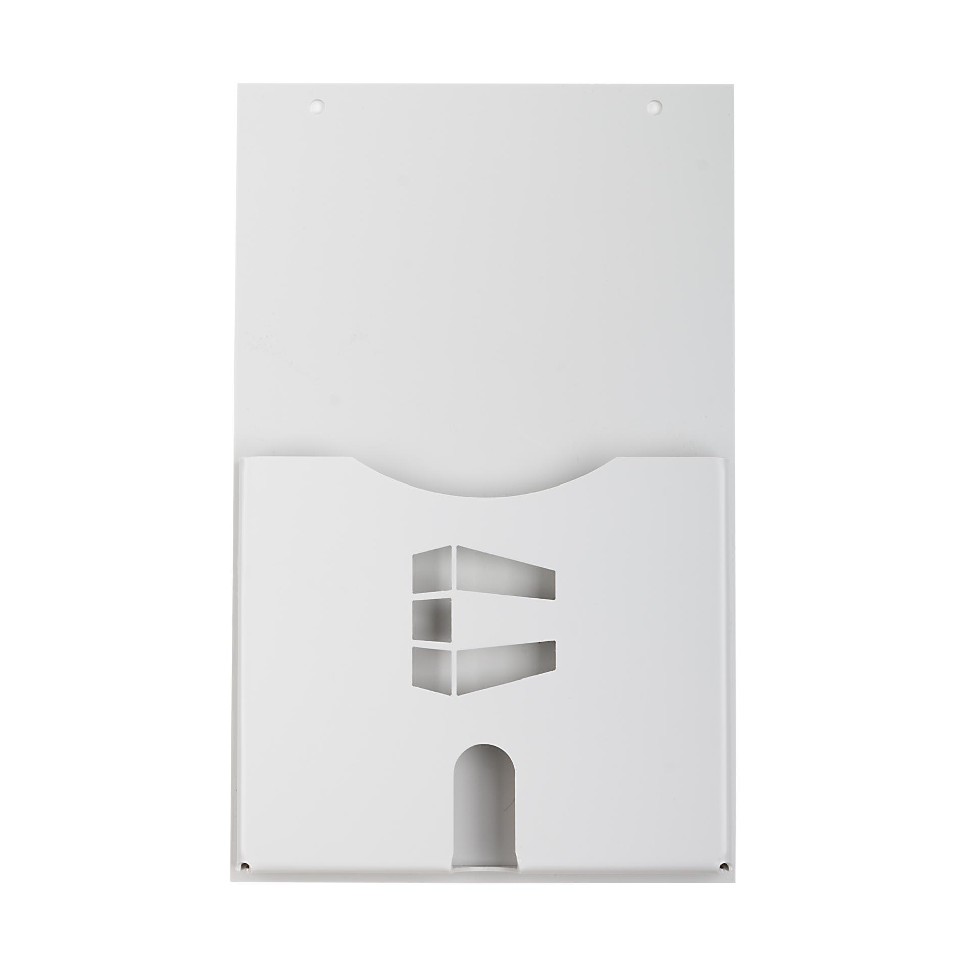 Plaque d'obturation pour emplacement compteur 250x400mm avec poche de schéma 30x237x200mm, 2 trous Plaque d'obturation pour emplacement compteur 250x400mm avec poche de schéma 30x237x200mm, 2 trous