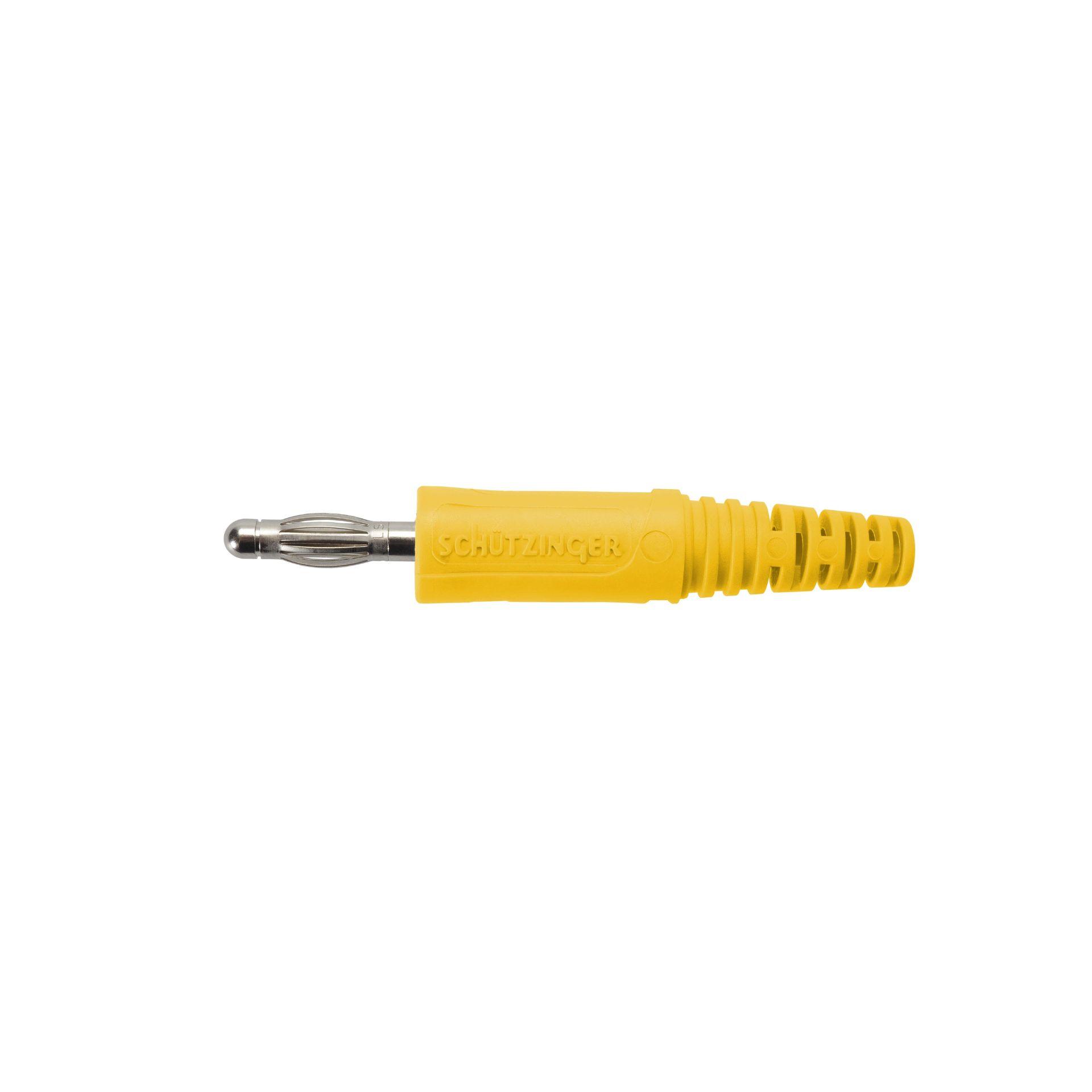 Spina a molla diritta ø 4 mm, con connessione a saldare fino a 2,5 mm2 giallo Spina a molla diritta ø 4 mm, con connessione a saldare fino a 2,5 mm2 giallo