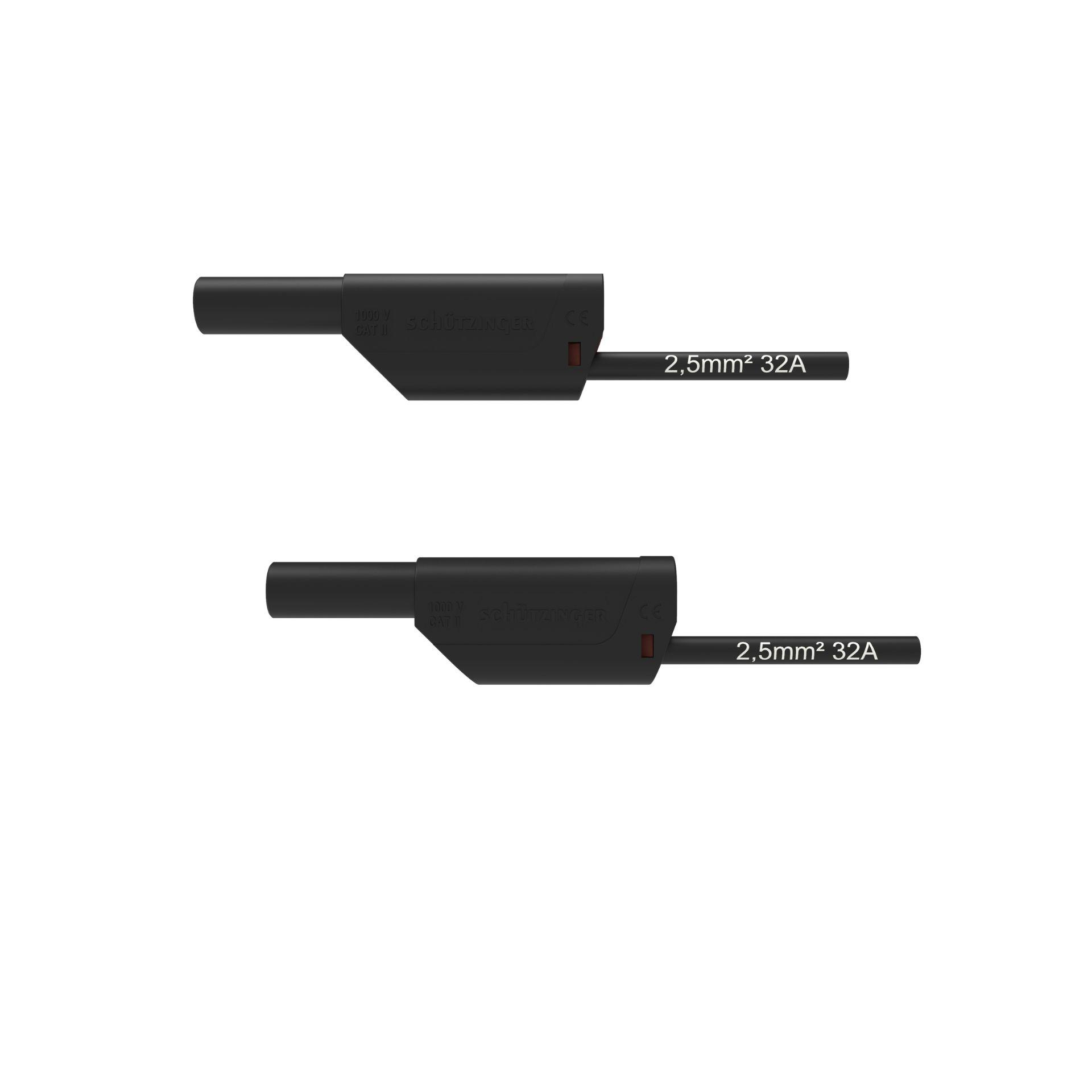 Cavo di collegamento di sicurezza ø 4 mm, 2,5 mm2, 1000 mm, nero Cavo di collegamento di sicurezza ø 4 mm, 2,5 mm2, 1000 mm, nero