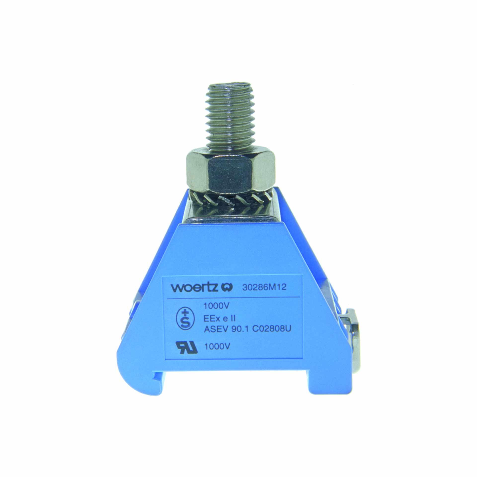 Terminale a vite DIN35 M12, 240 mm², 1 filo, blu Terminale a vite DIN35 M12, 240 mm², 1 filo, blu