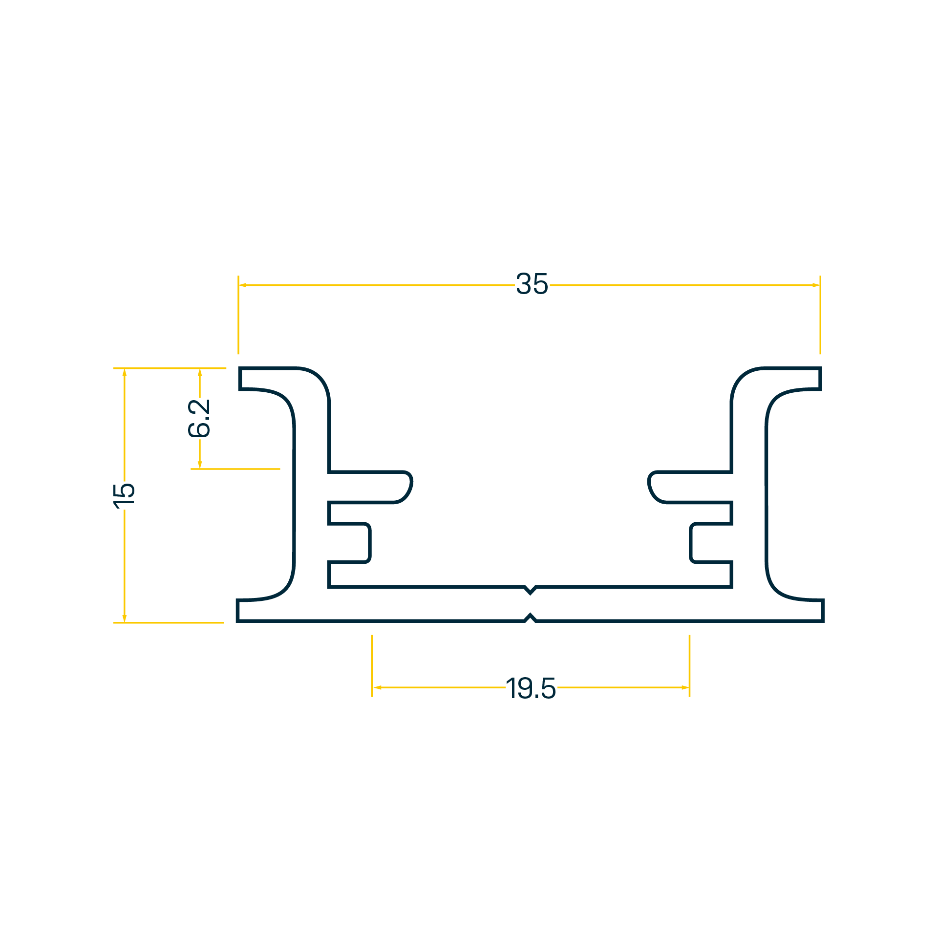 AS 35.3 Rail pour appareils avec trous